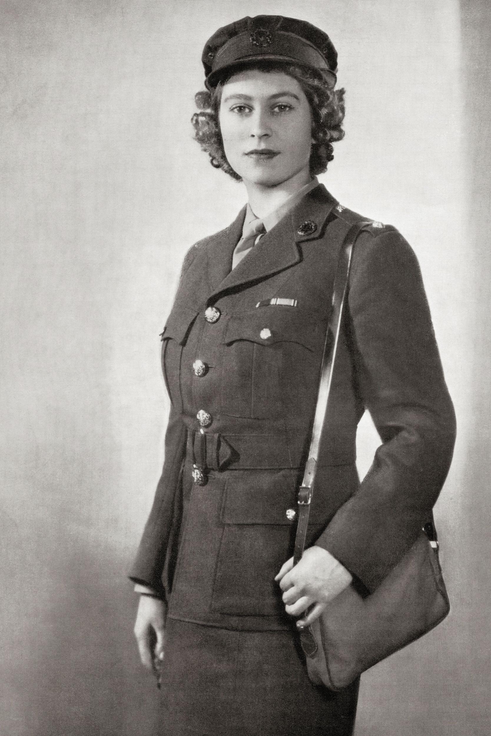 Princess Elizabeth in 1945, the year she joined the Auxiliary Territorial Service