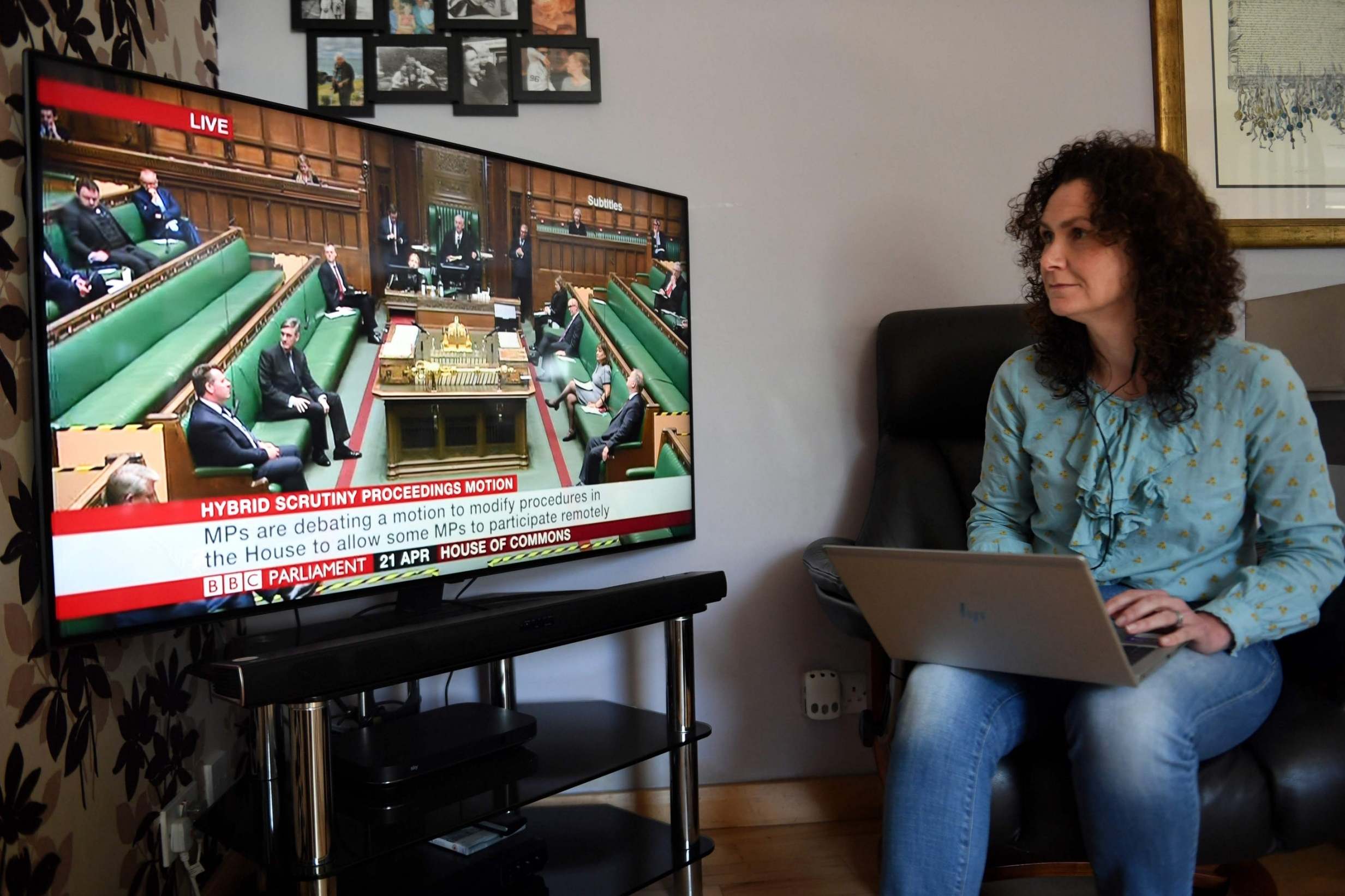 Wendy Chamberlain takes part remotely in Commons proceedings from her constituency in North East Fife