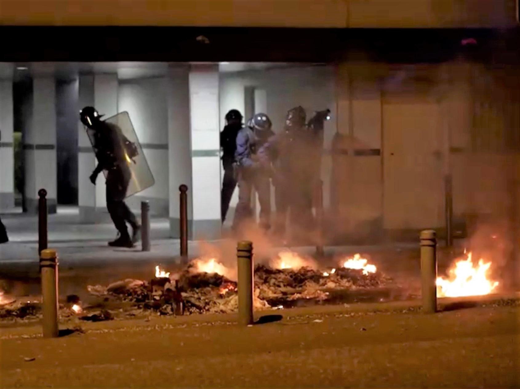 Riot police in Paris suburbs clashed with residents on the fourth night of unrest in the French capital