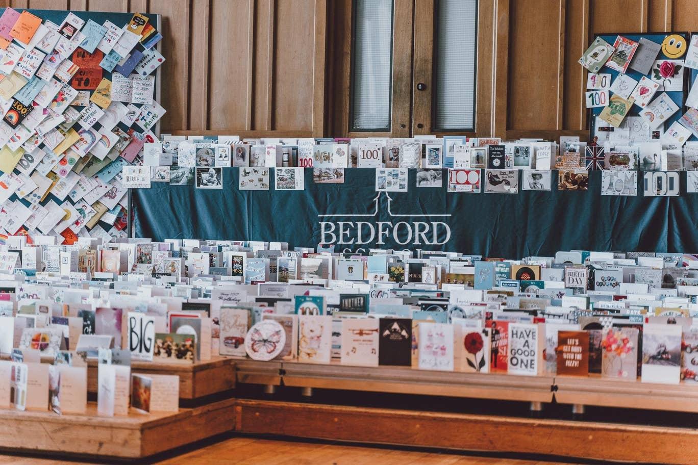 Bedford School has already opened more than 40,000 cards for Captain Moore (Bedford School)