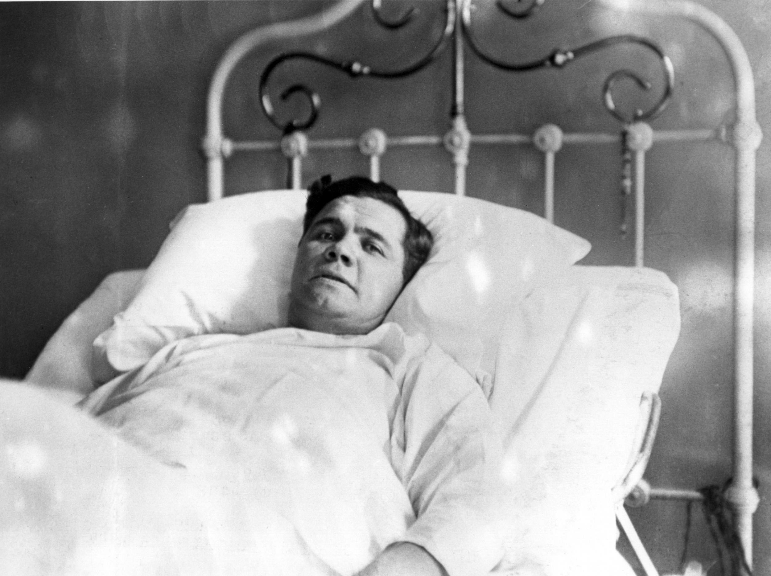 Babe Ruth in hospital