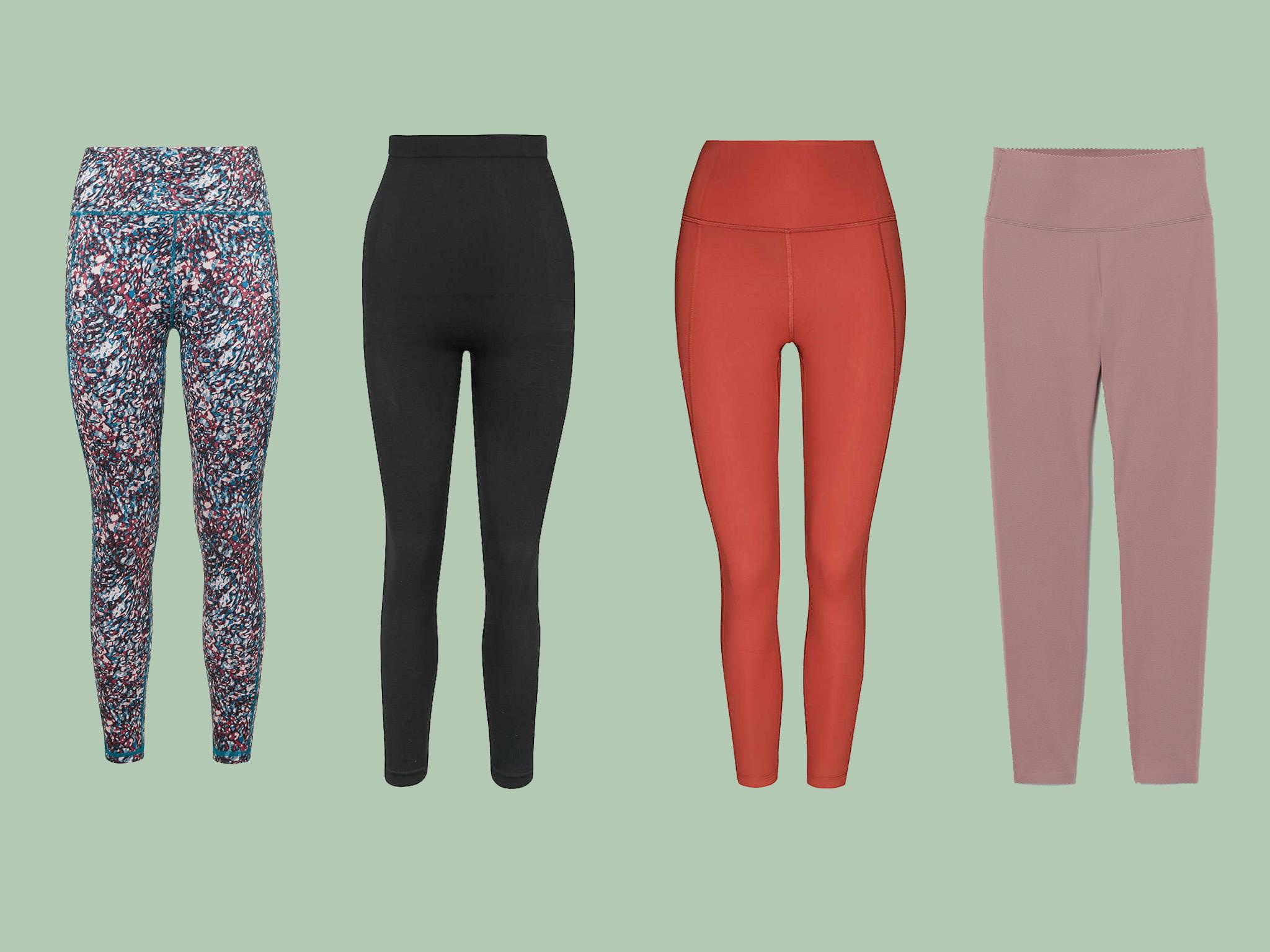 Super Sculpt Soft High Waisted Yoga Leggings, £85, Sweaty Betty; Spanx, Look At Me High-Waist Stretch-Jersey Leggings, £68, Selfridges; Girlfriend Collective, Compressive 7/8 High-Rise Stretch-Jersey Leggings, £62, Selfridges; Shaping Tights High Waist, £24.99, H&amp;M