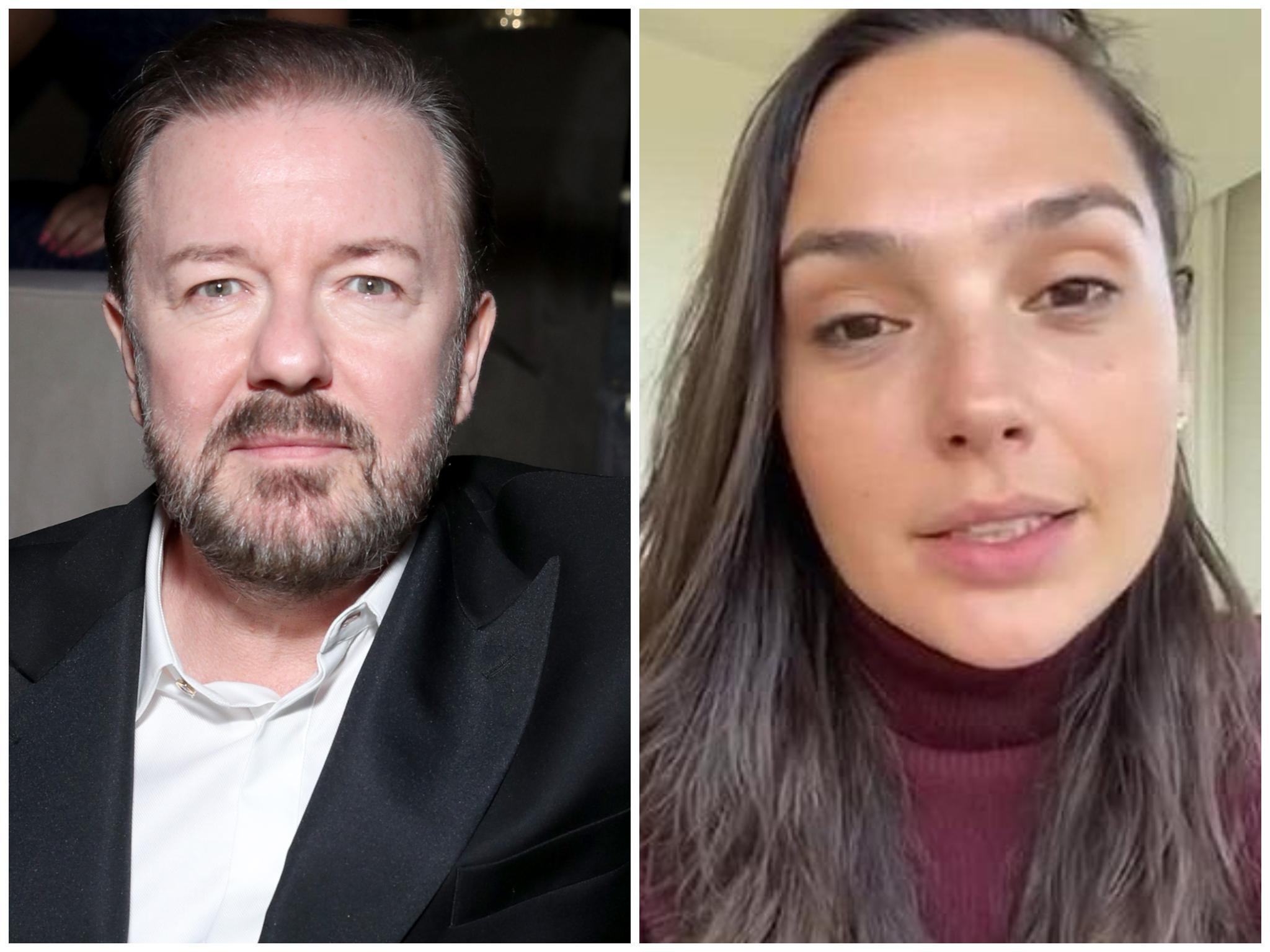 Ricky Gervais calls Gal Gadot’s ‘Imagine’ video an ‘awful rendition’