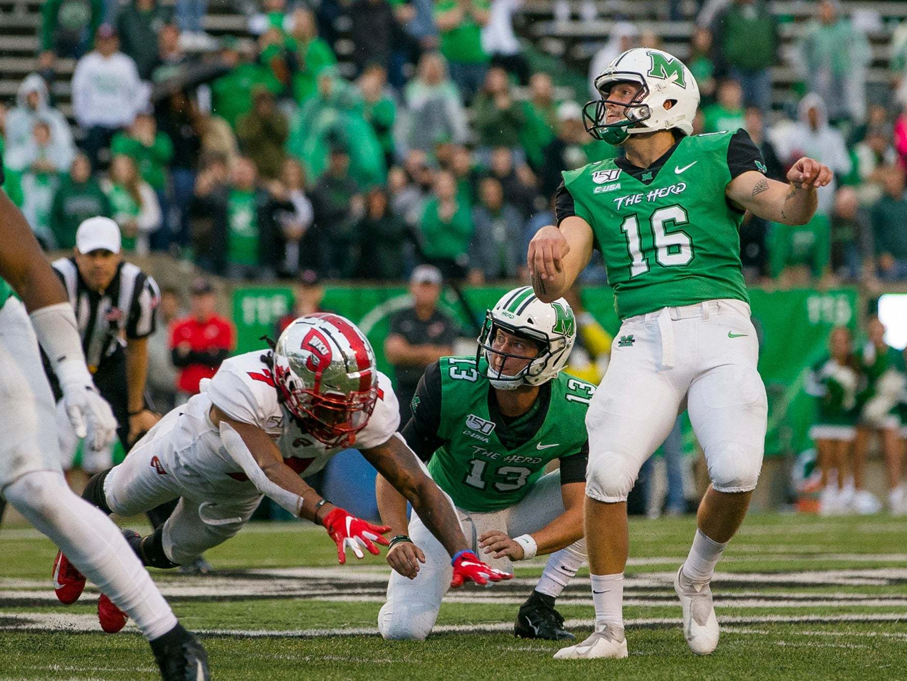 Justin Rohrwasser (No 16) was drafted to the New England Patriots