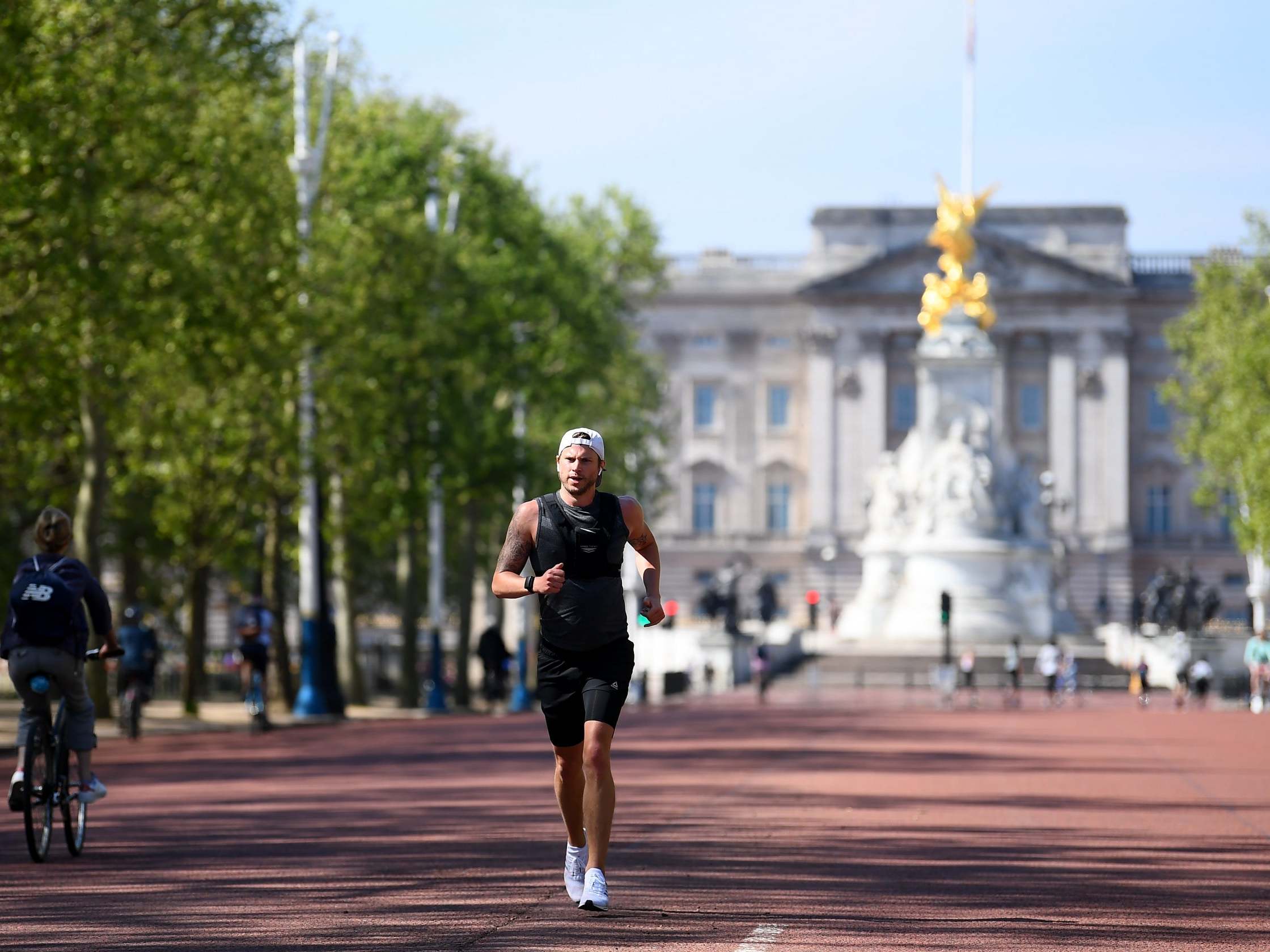 Tens of thousands were due to be finishing the London Marathon on The Mall yesterday