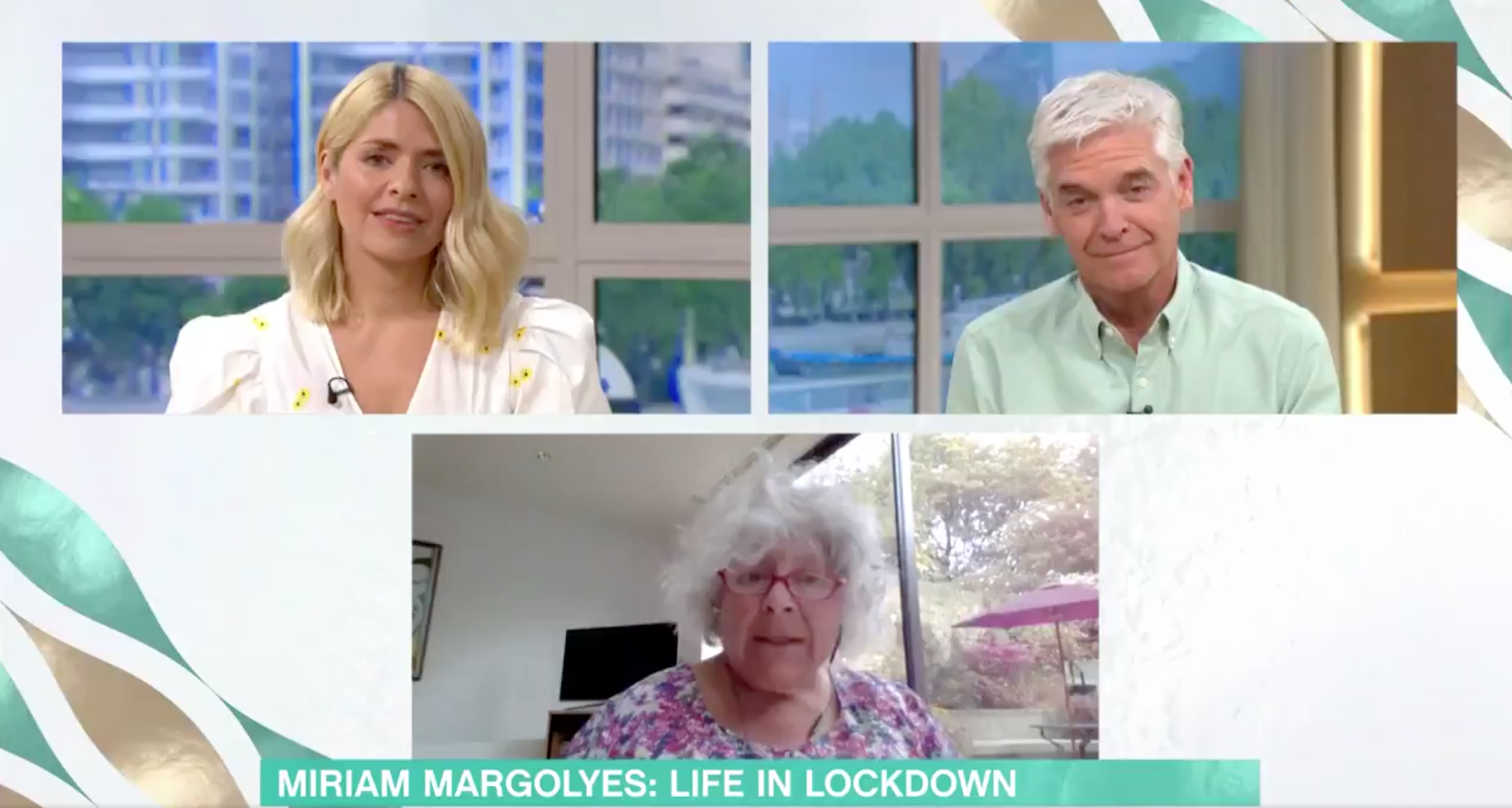 Miriam Margolyes speaks to Holly Willoughby and Phillip Schofield on This Morning