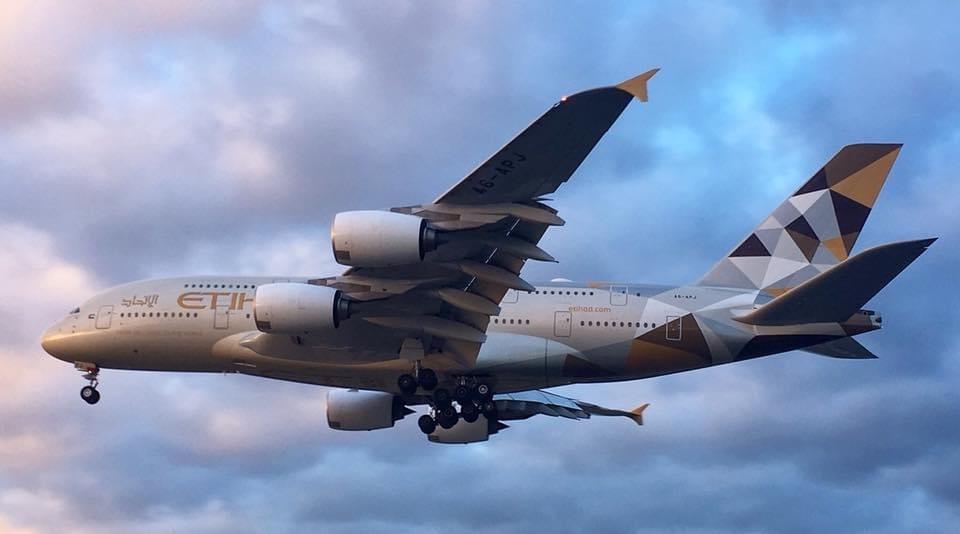 Departing soon? An Etihad Airbus A380