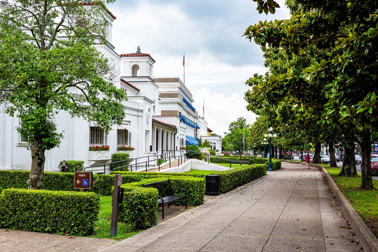 The historic bath houses of Hot Springs