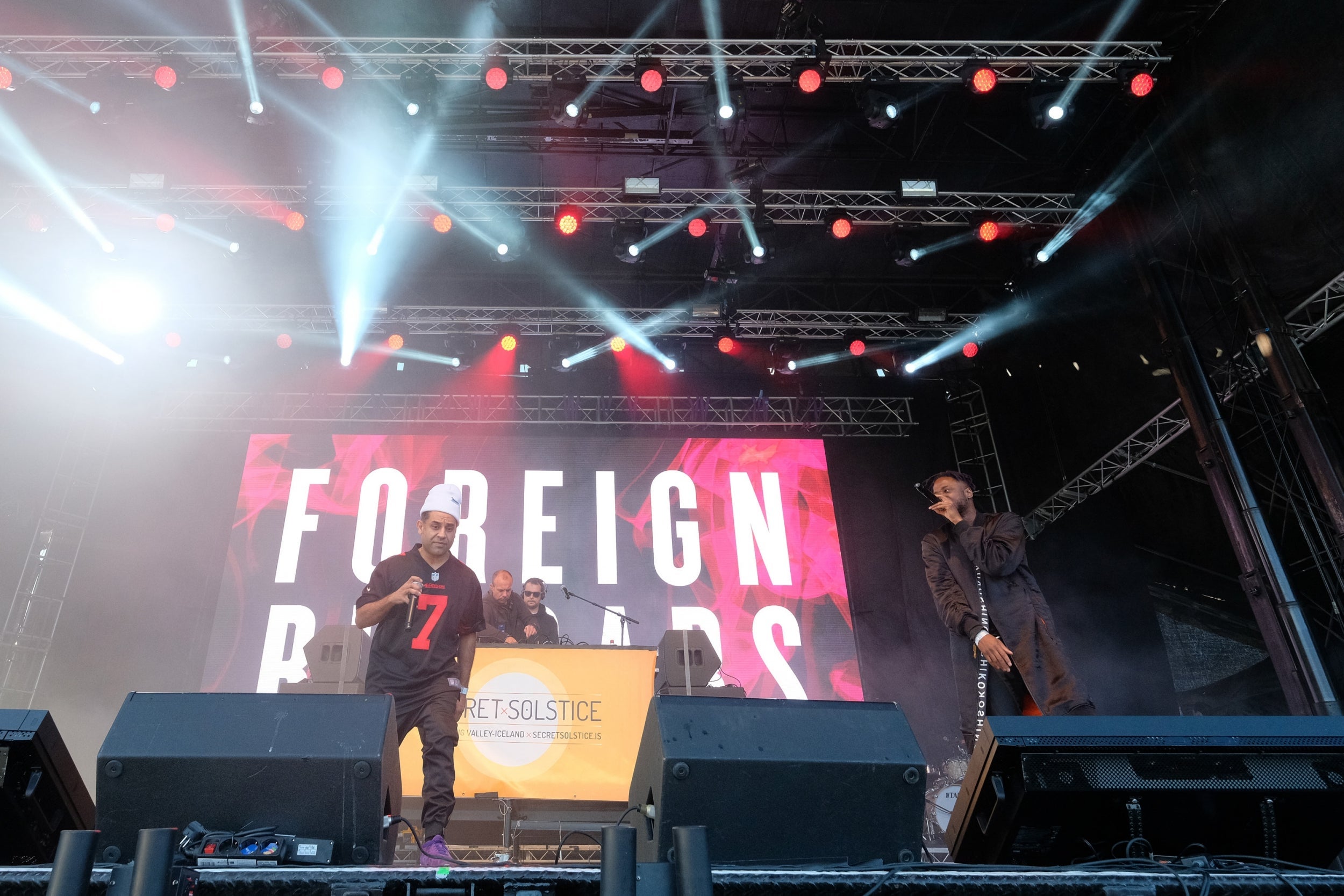 Foreign Beggars perform at the Secret Solstice Festival in Reykjavik, June 2019