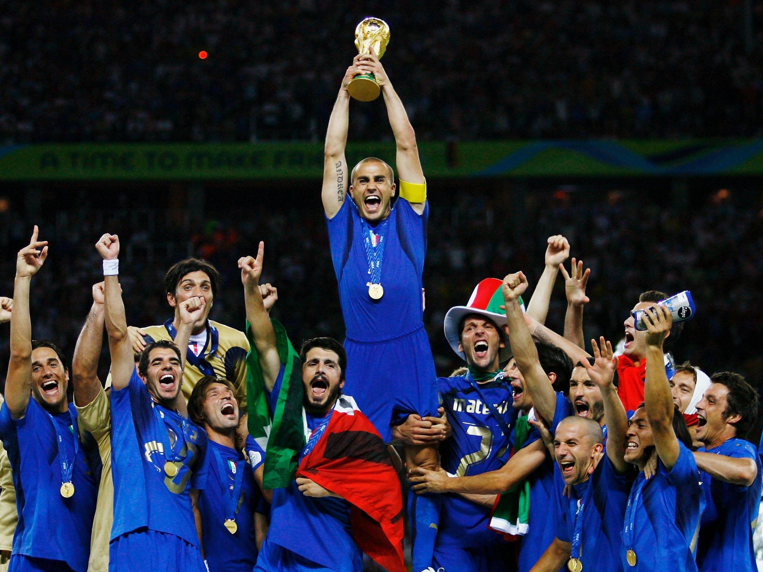 Italy went on to lift the World Cup