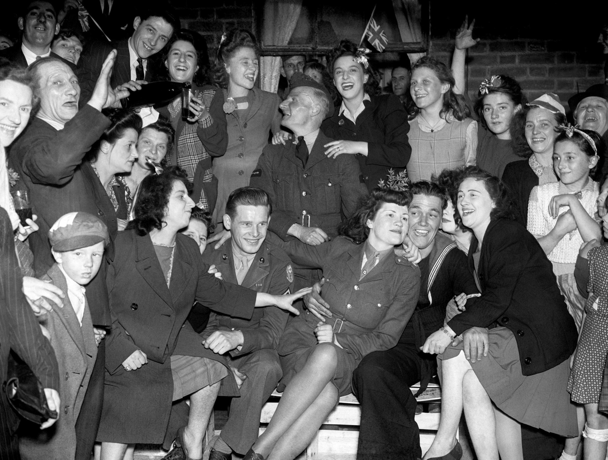 VE Day celebrations in the East End of London, 8 May 1945