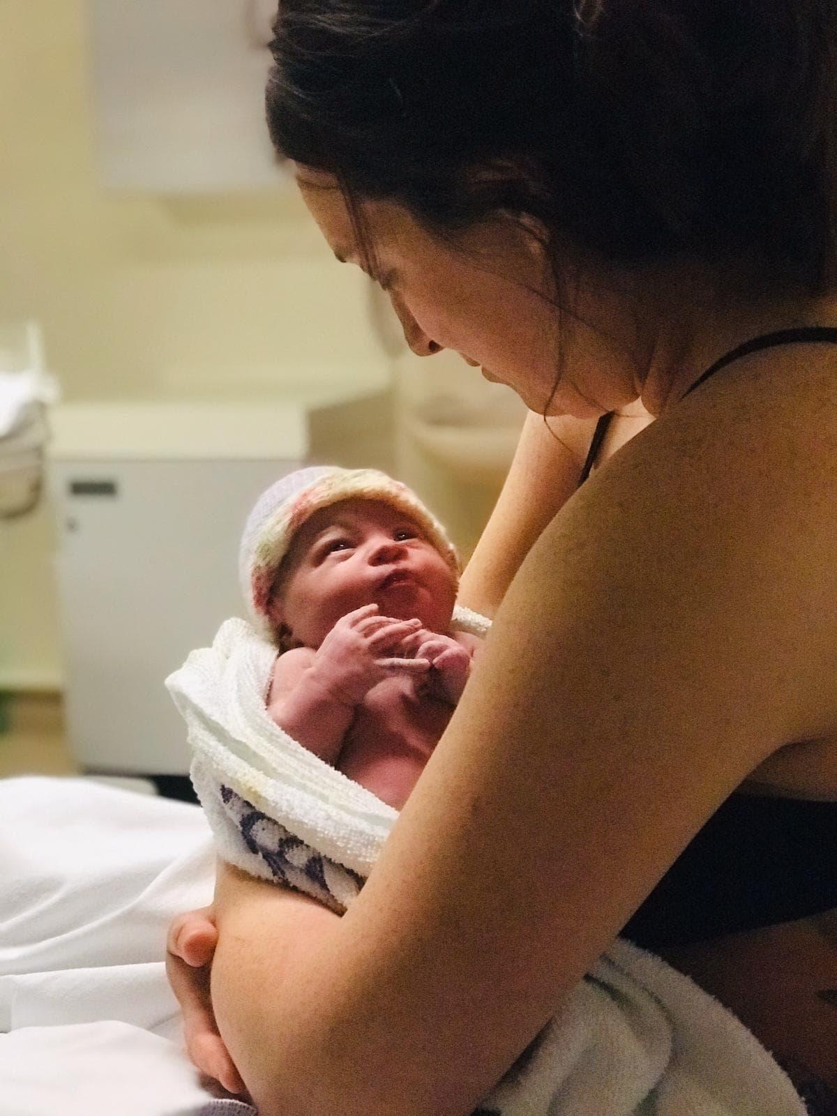 Joanna welcomes baby Gracie into the world