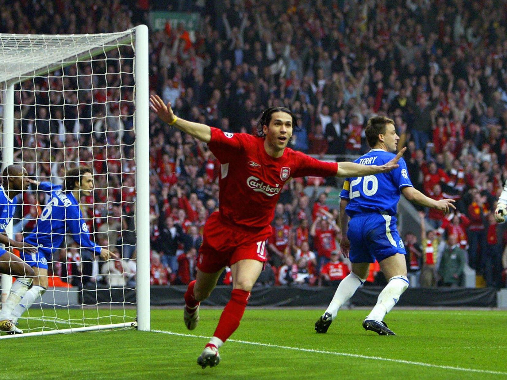 Liverpool's Luis Garcia celebrates