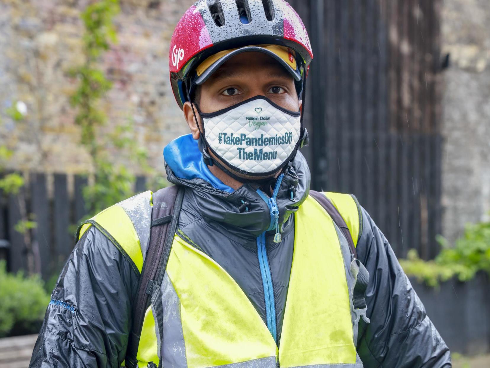 Distributors are going out on bikes to give out meals
