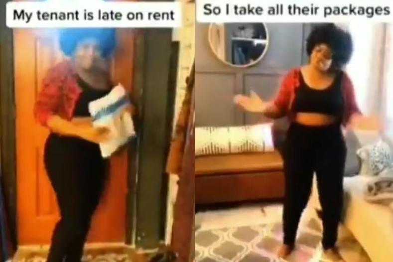 Landlord says viral TikTok was a 'skit' (Twitter)