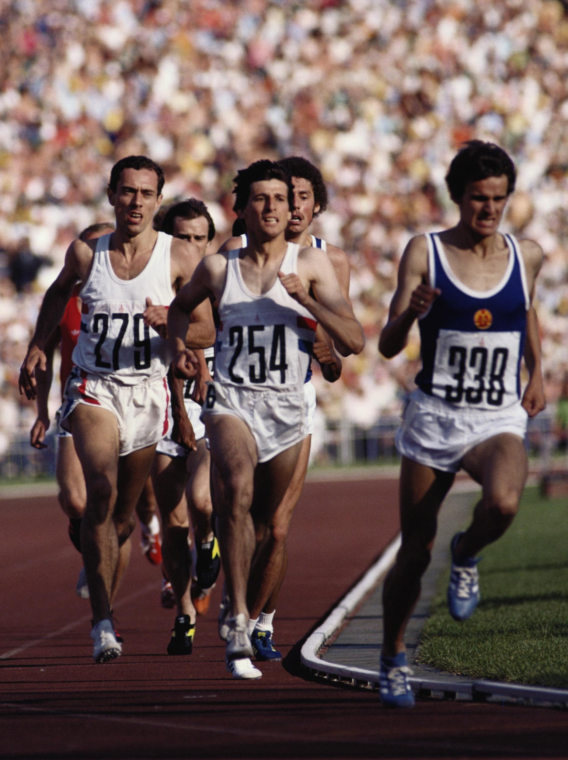 Seb Coe won gold in the 1500m in Moscow