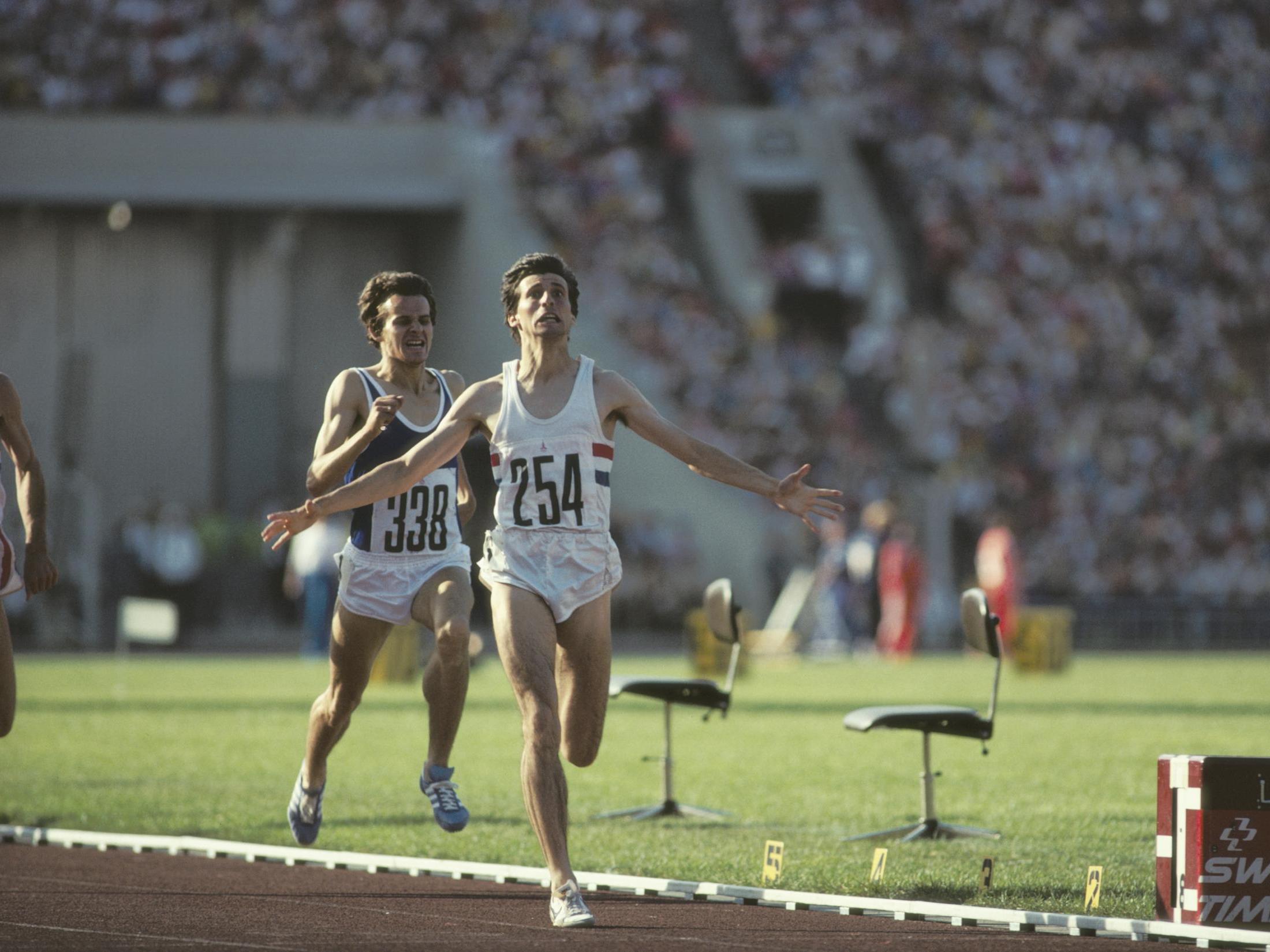 Seb Coe won gold in the 1500m in Moscow