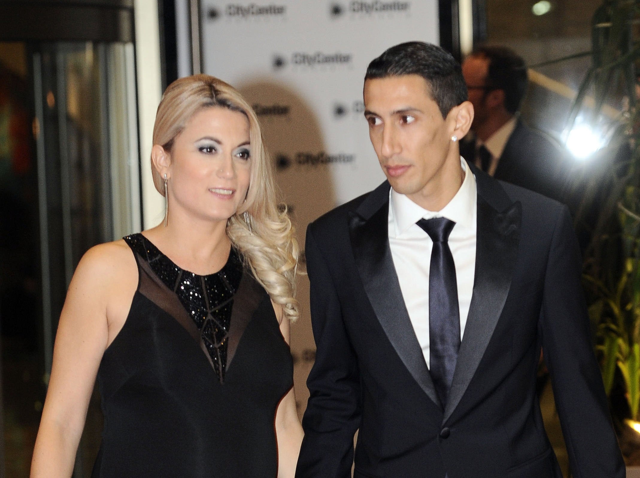 Angel Di Maria and his wife Jorgelina Cardoso