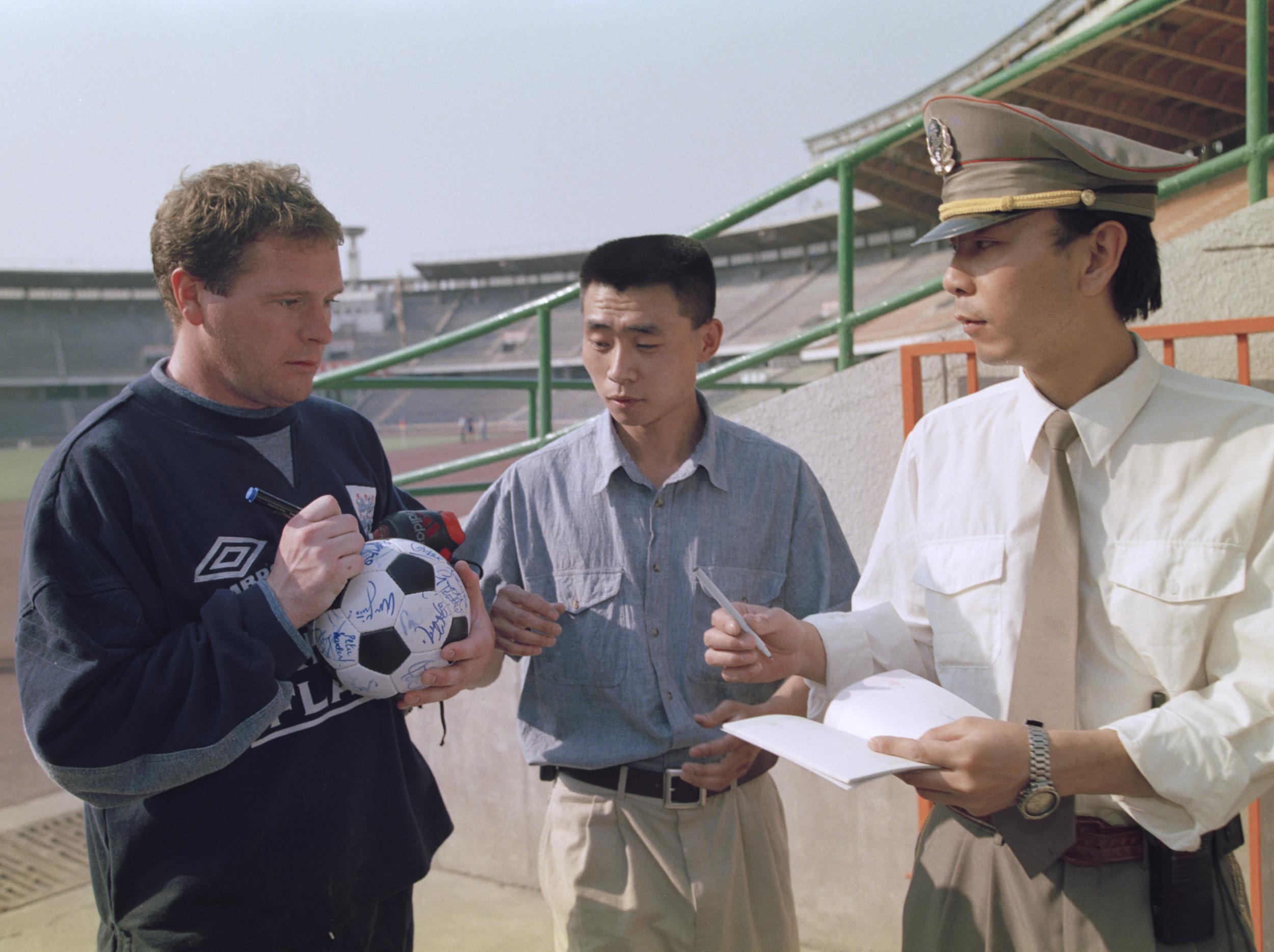 Gascoigne meets the locals