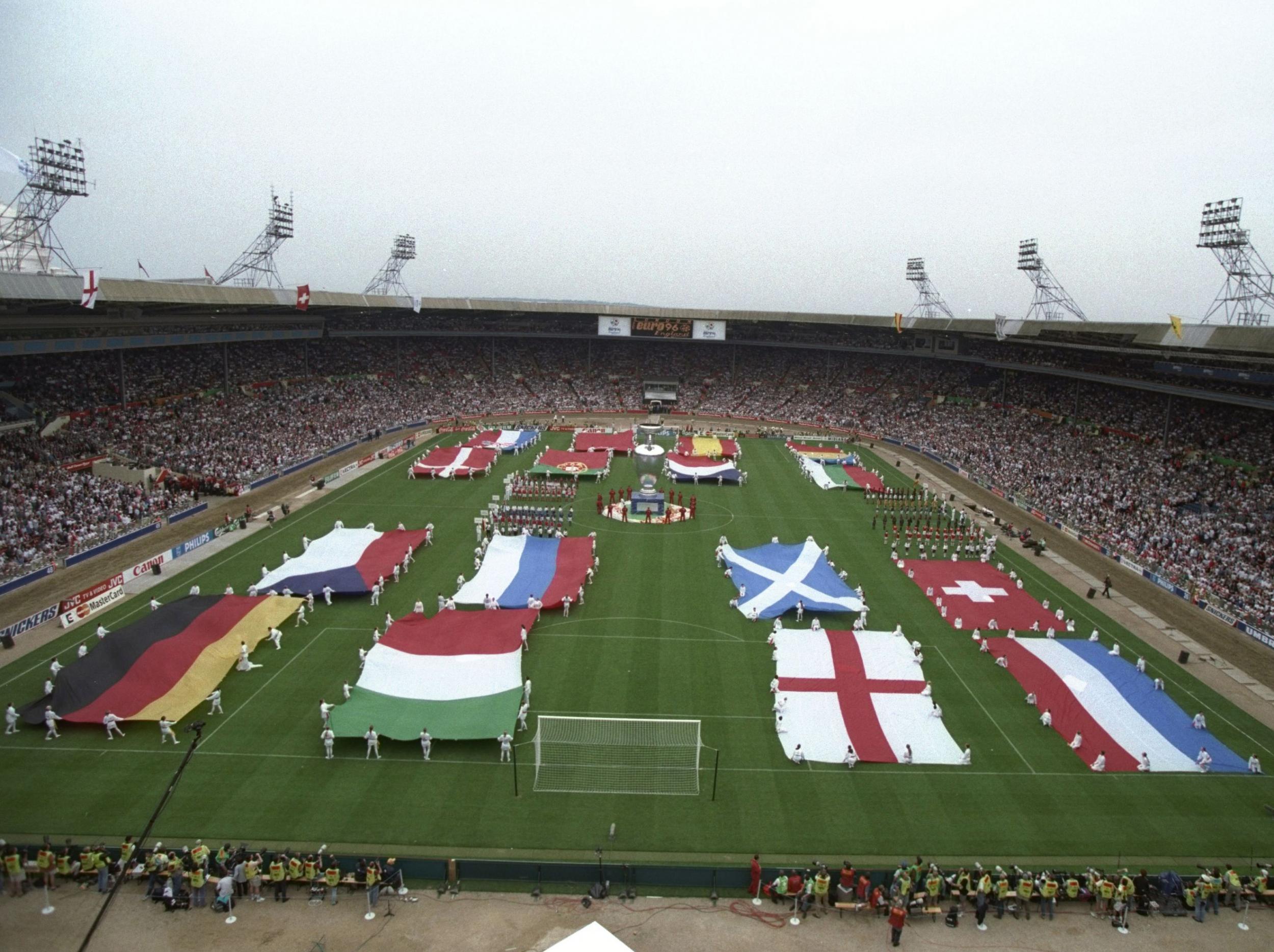 The opening ceremony at Wembley