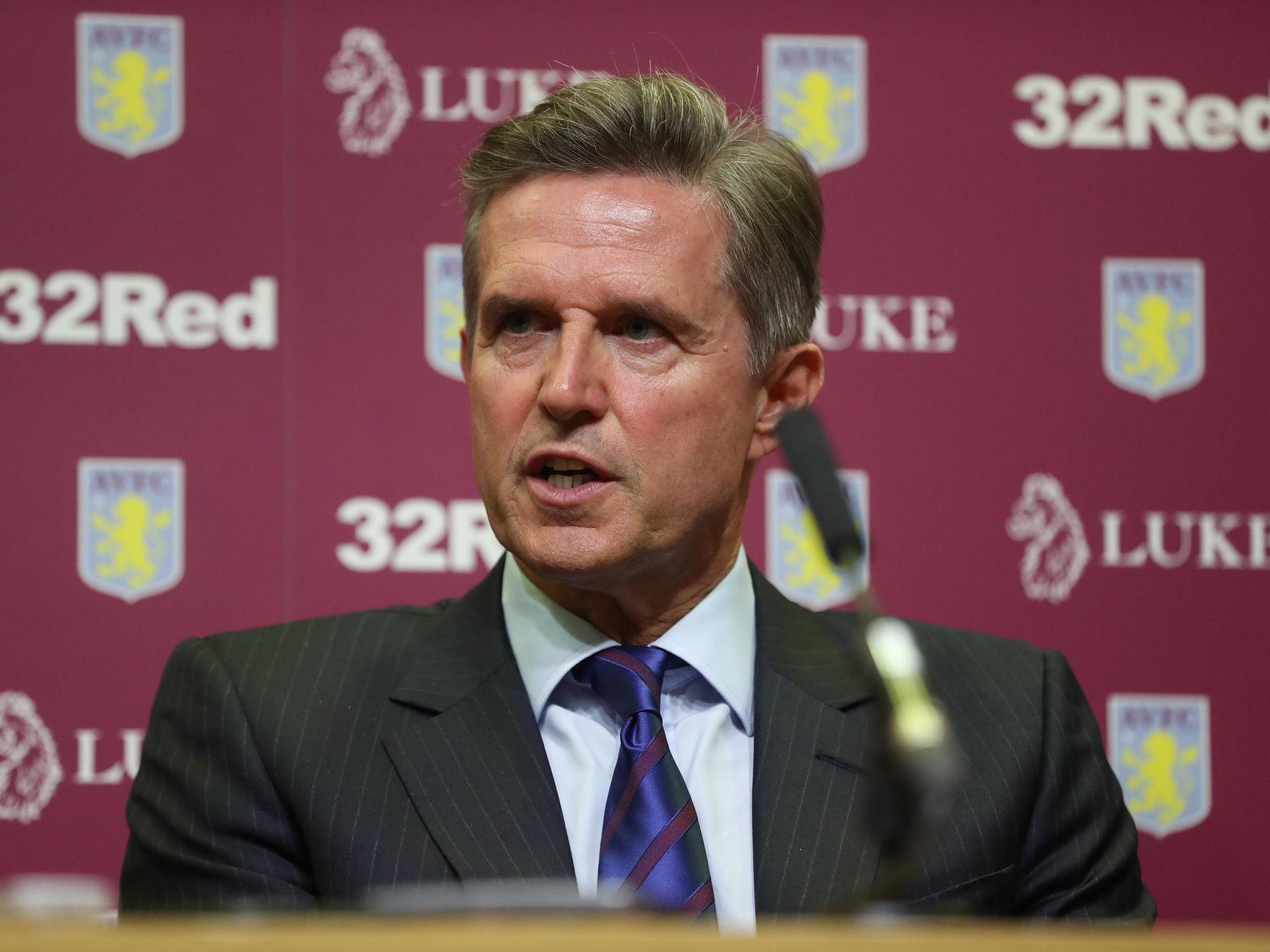 Aston Villa CEO Christian Purslow has urged fans to watch the fixture on TV