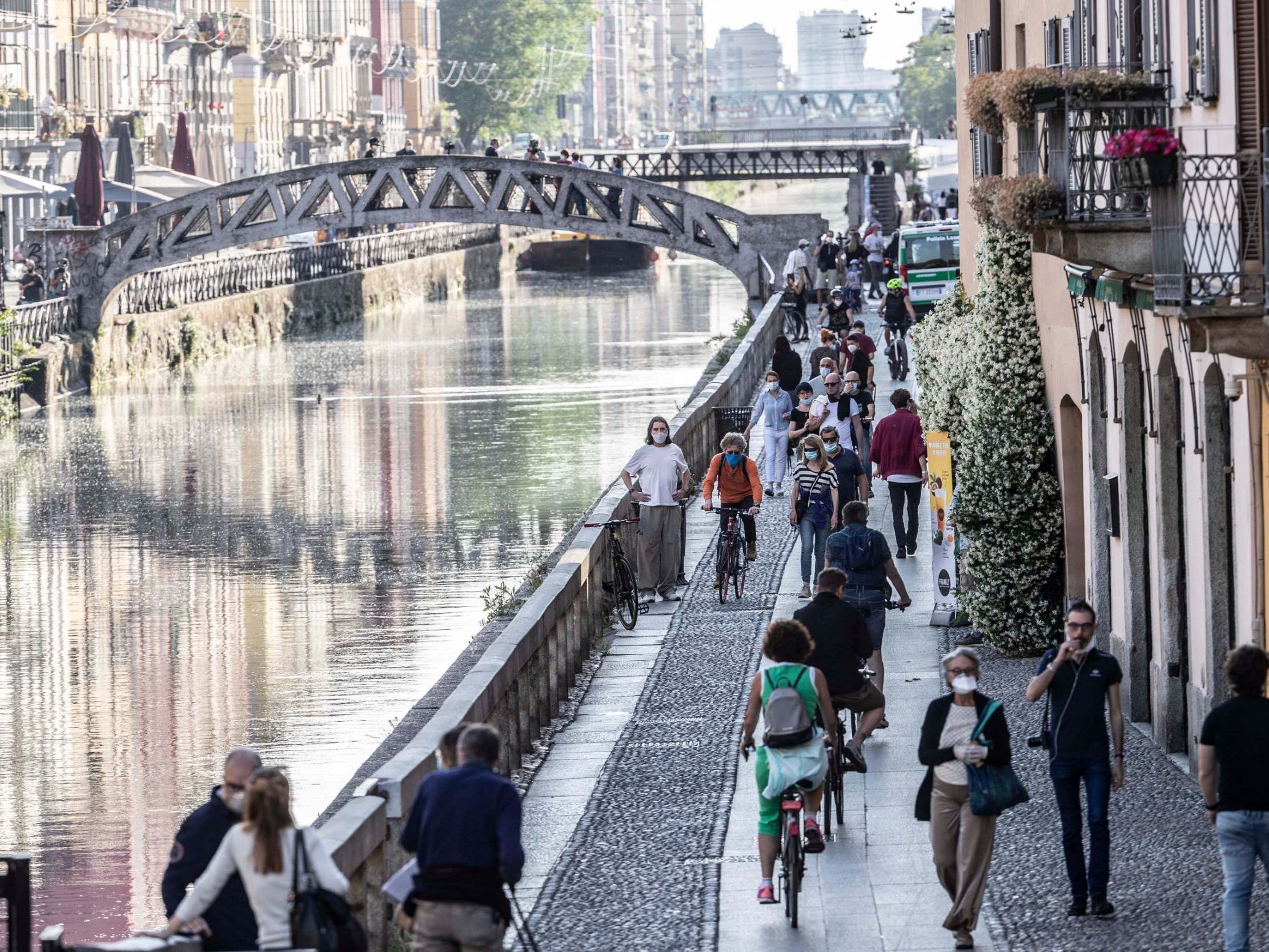 The mayor of Milan threatened to shut Navigli if large numbers of people kept heading there during the relaxed lockdown