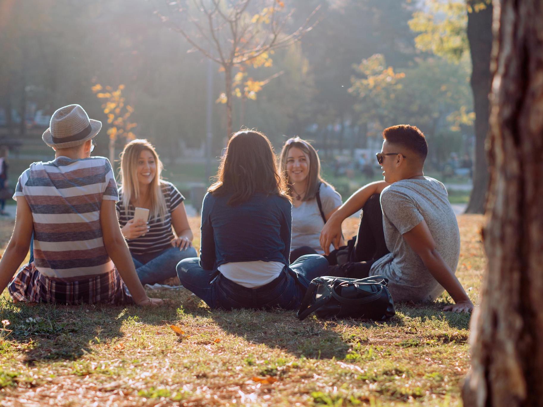 Young men were almost twice as likely to have met up with friends in public than women