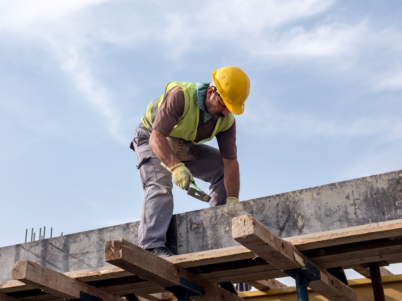 Construction workers and others who cannot work from home have been encouraged to return to their jobs