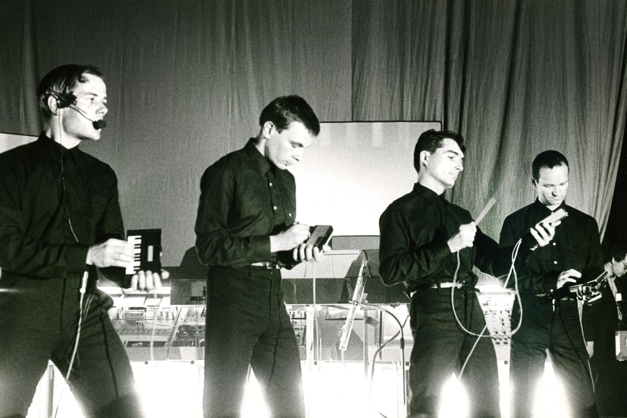 The band performing at the Ancienne Belgique, Brussels, in 1981 (Getty)