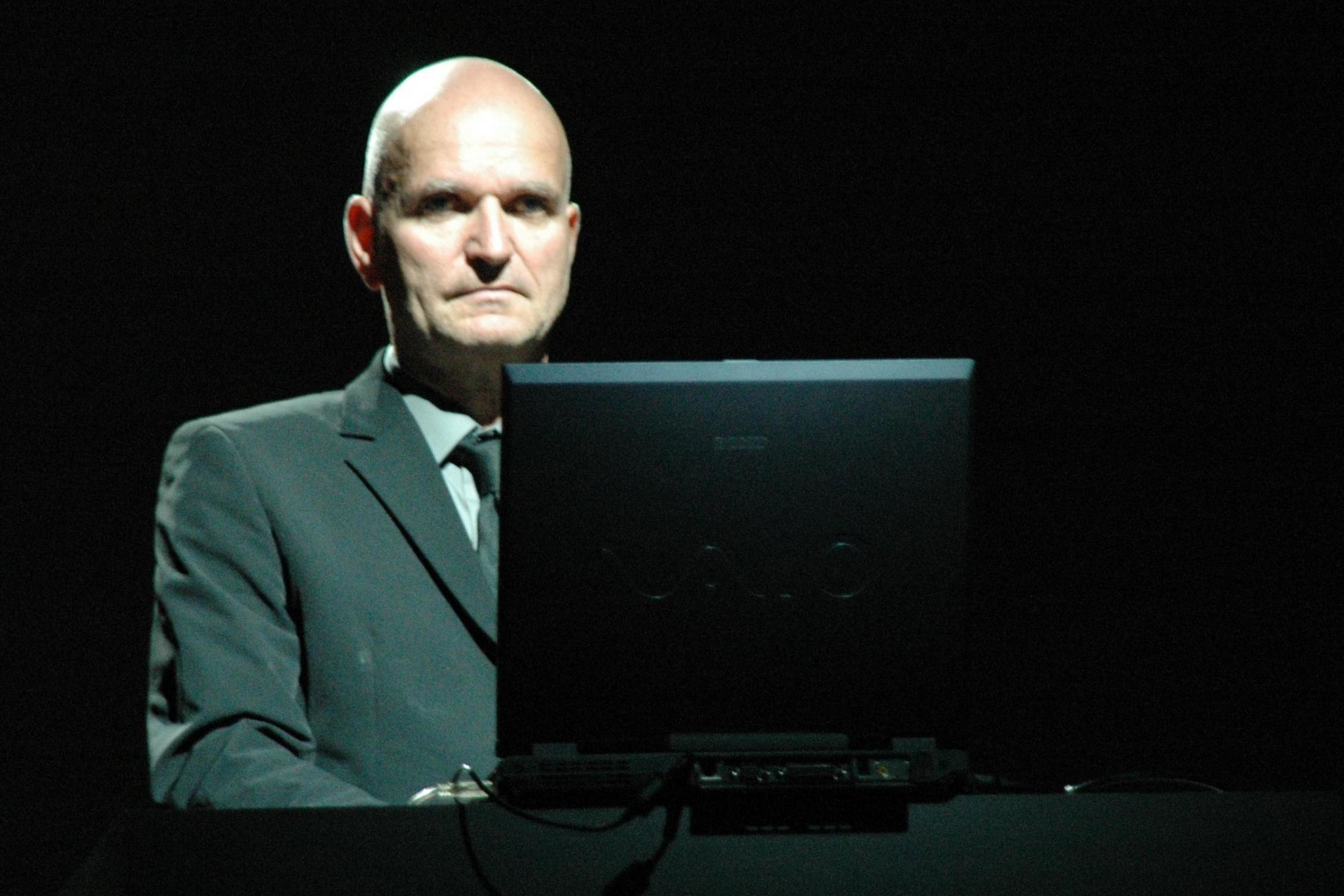 Schneider, three years before quitting Kraftwerk forever in 2008 (Daniele Dalledonne/Wikimedia)