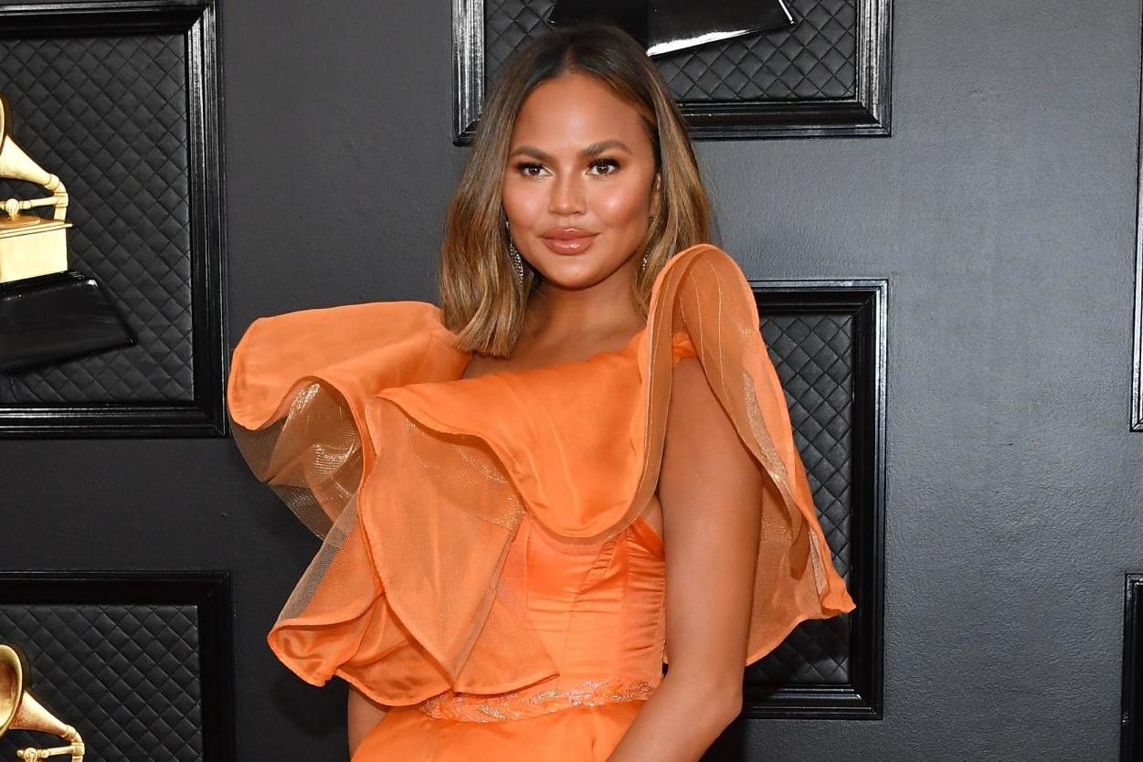 Chrissy Teigen at the Grammys on 26 January 2020.