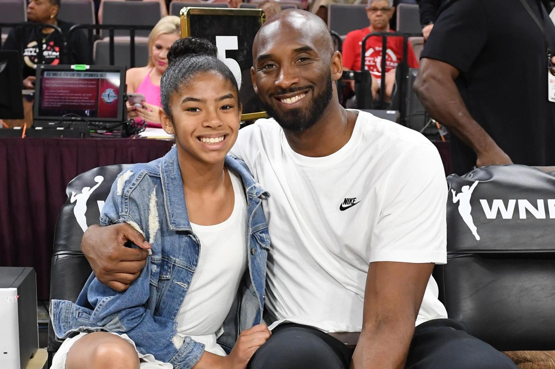 Kobe Bryant and his daughter Gianna Bryant on 27 July 2019 in Las Vegas, Nevada.