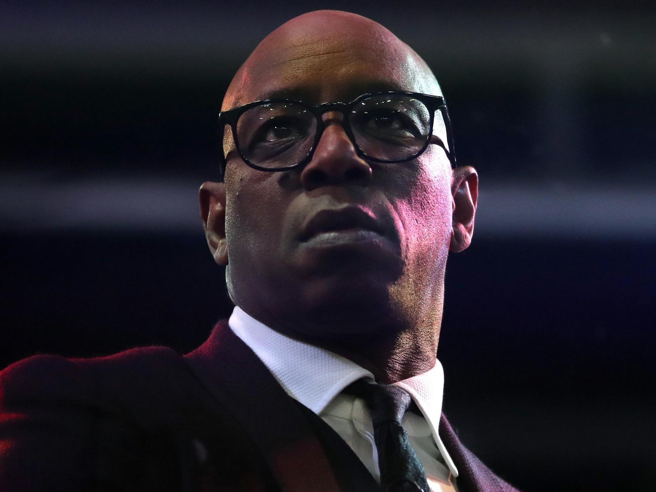 Ian Wright was subjected to racist abuse on social media on Monday