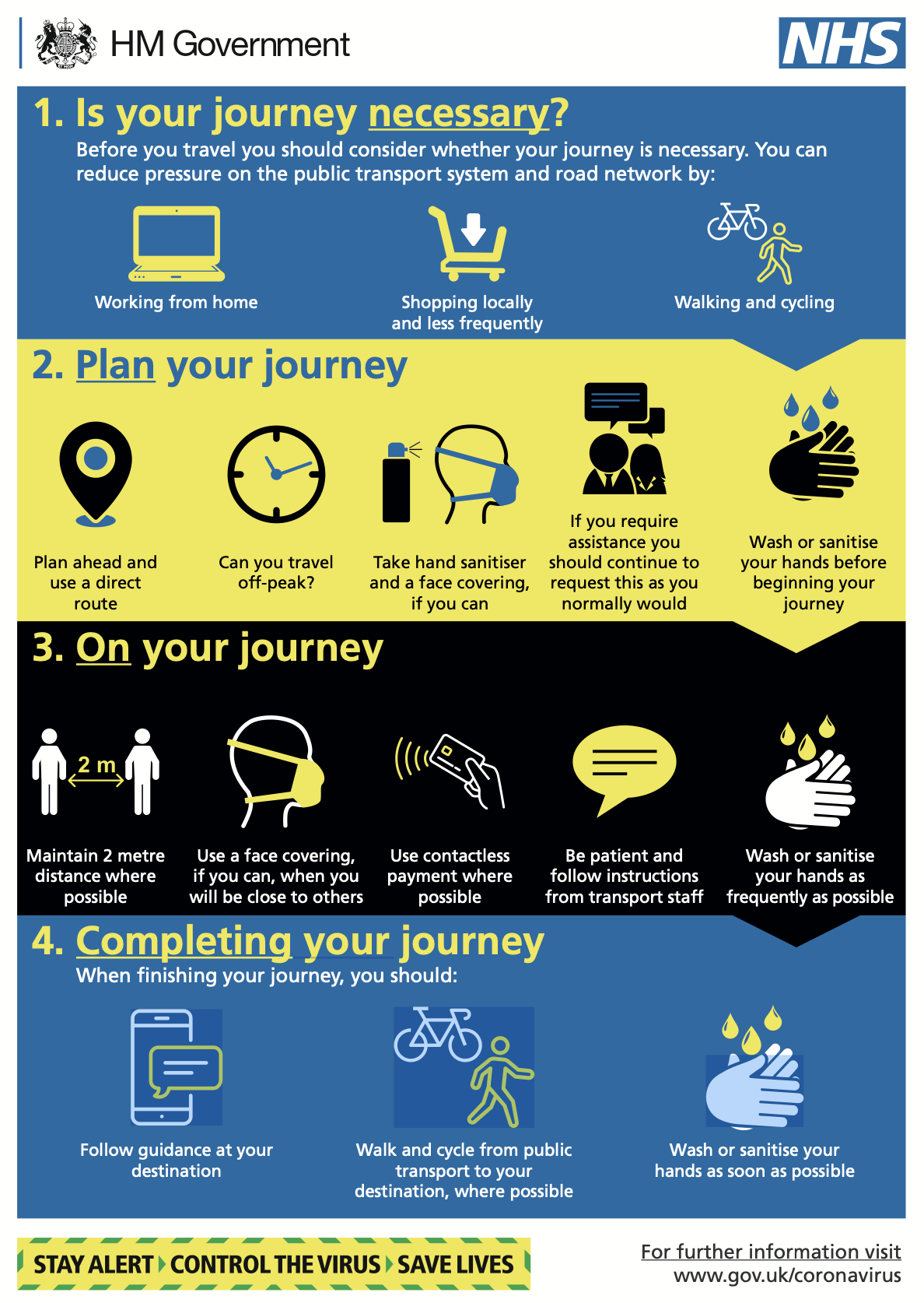 The Department for Transport has published guidance on how to stay safe while travelling (Gov UK)