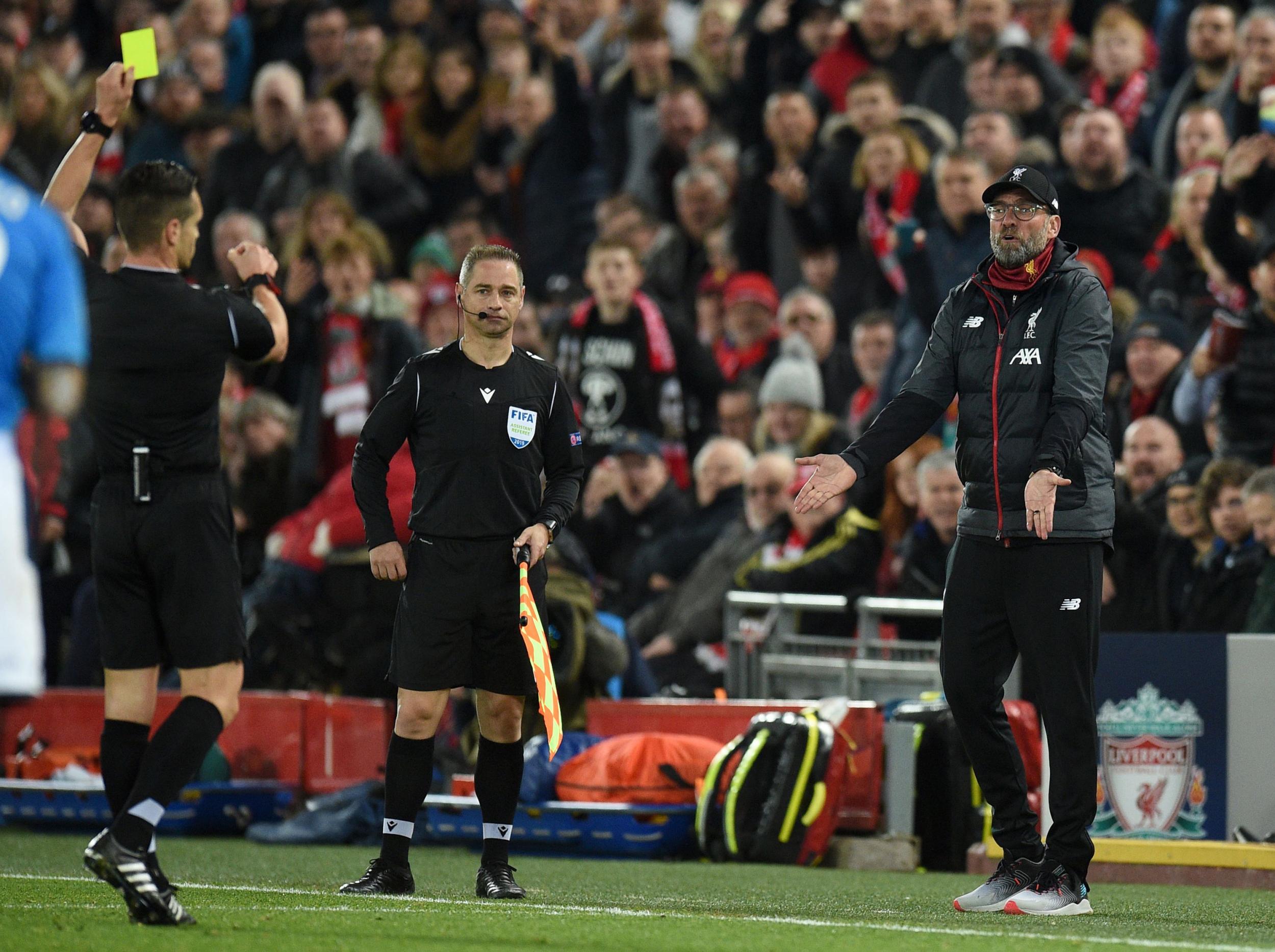 Klopp receives a caution