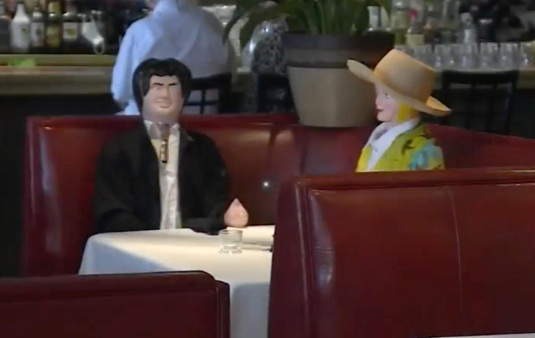 The Open Hearth restaurant in South Carolina is using blow-up dolls to make the dining room feel busy and to help enforce with social distancing