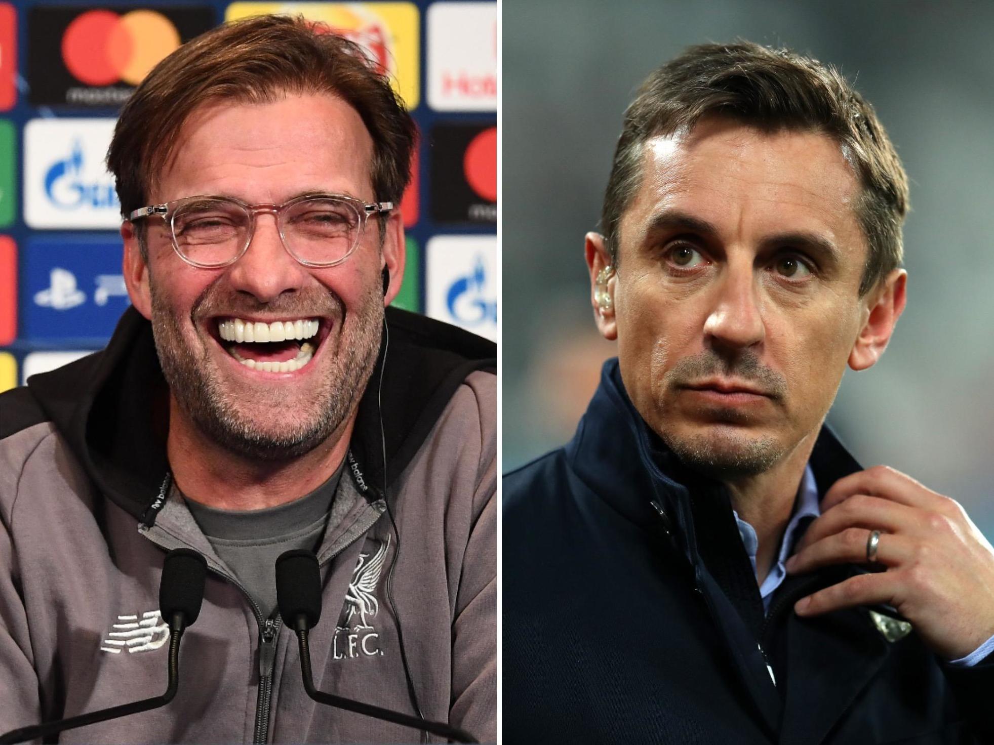Jurgen Klopp and Gary Neville