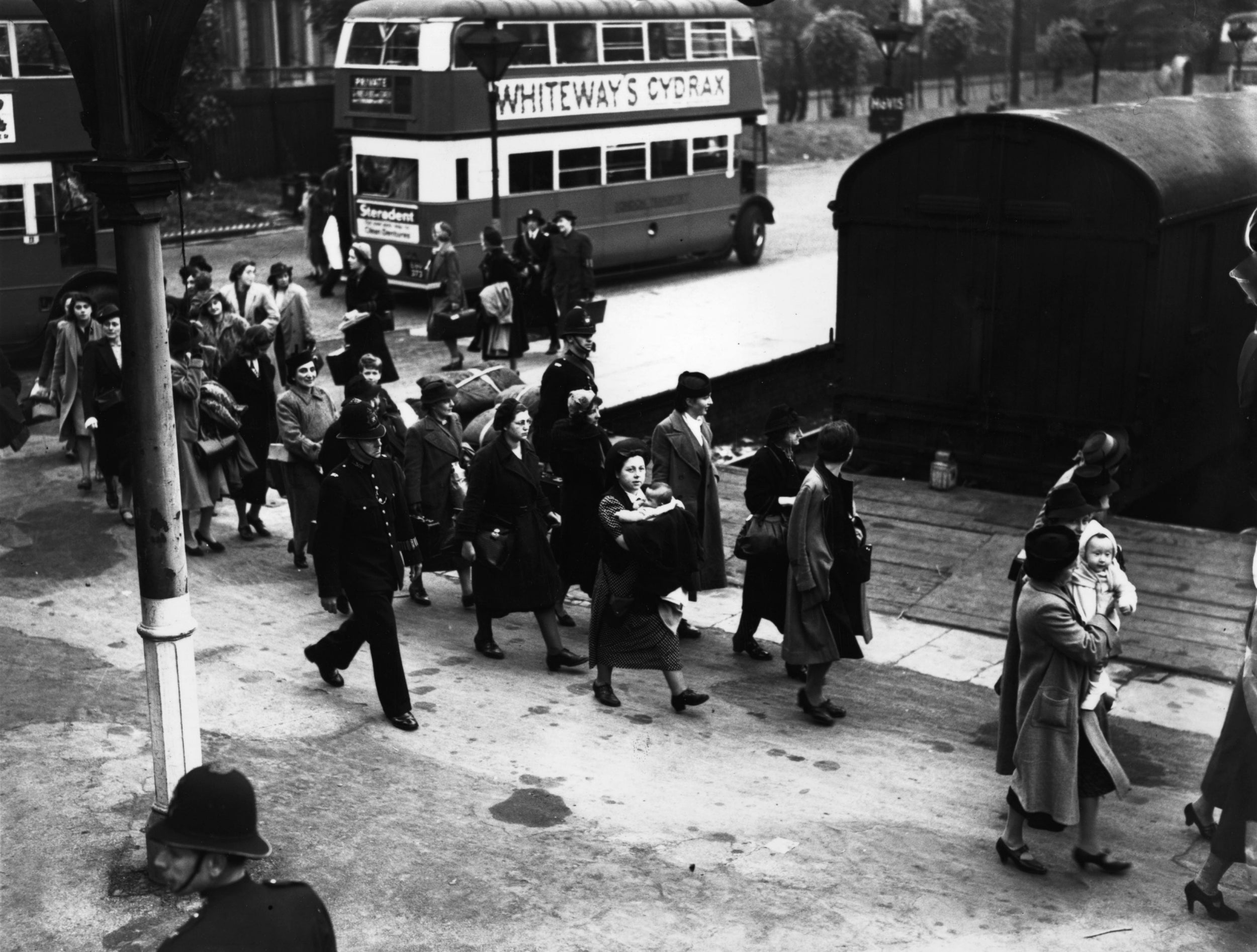 German and Austrian women and children on their journey to Port Erin, Isle of Man