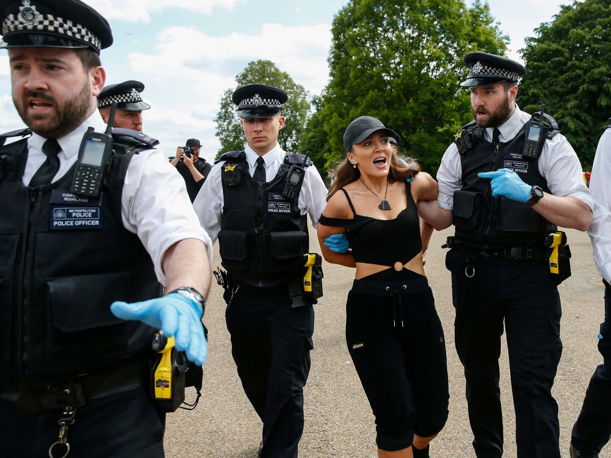 The officer said she was worried about contact with the public (File photo)