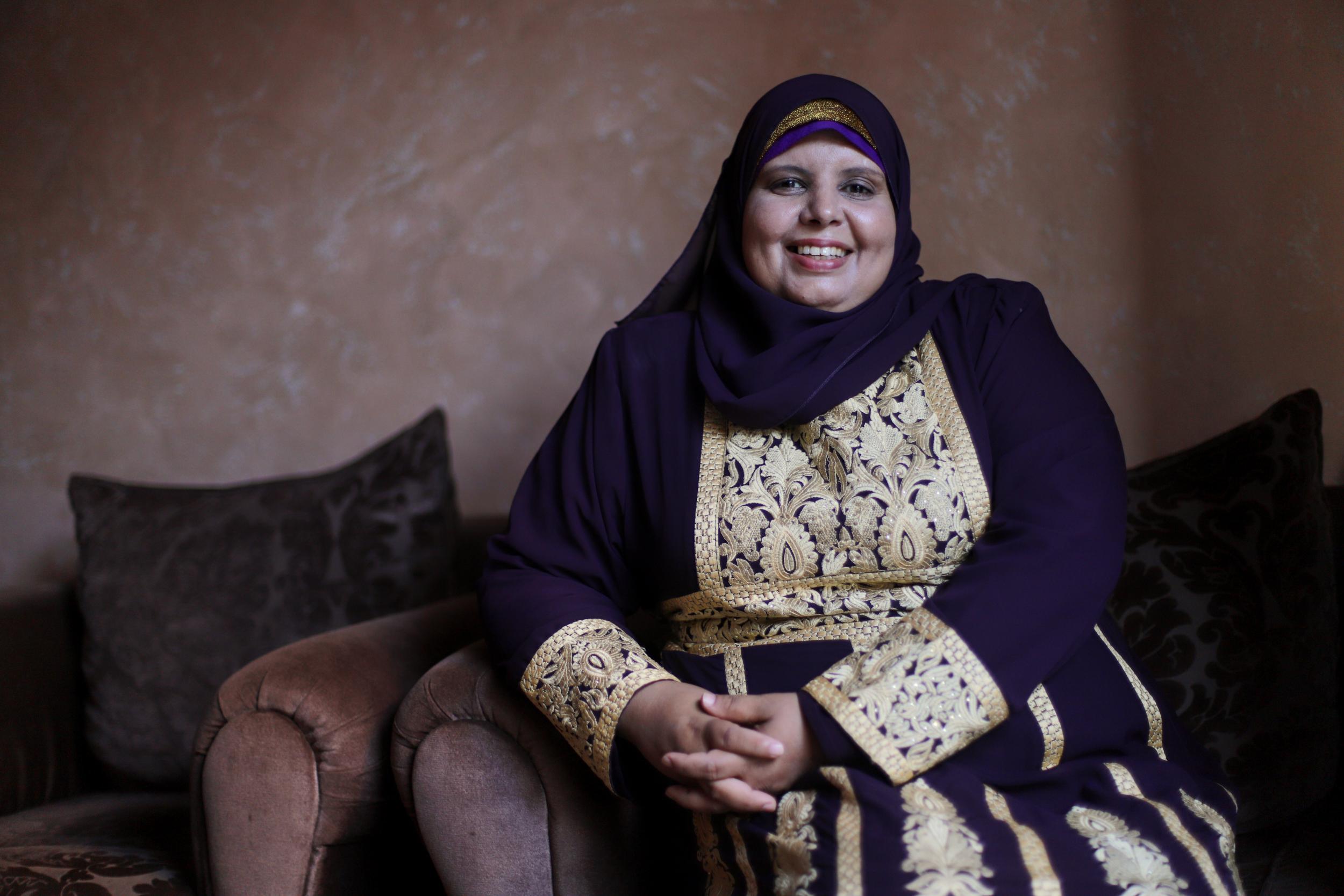 Salma AbuOriban, 46, is an English Mentor in the Freelance Academy in Gaza and a mum of 5