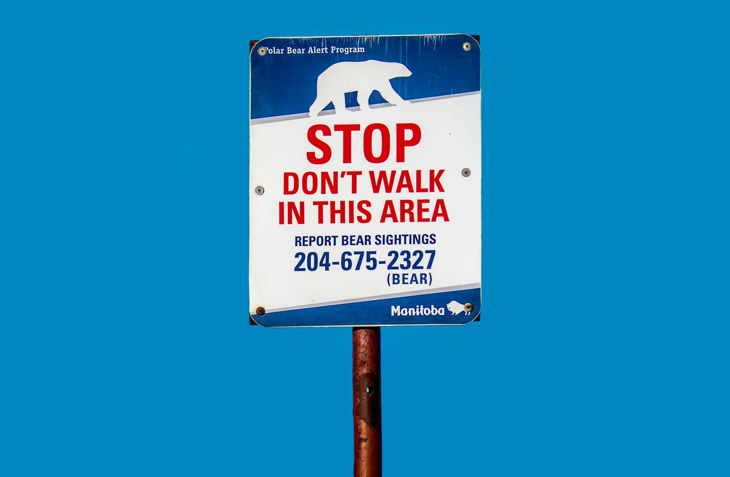 A warning sign in Churchill