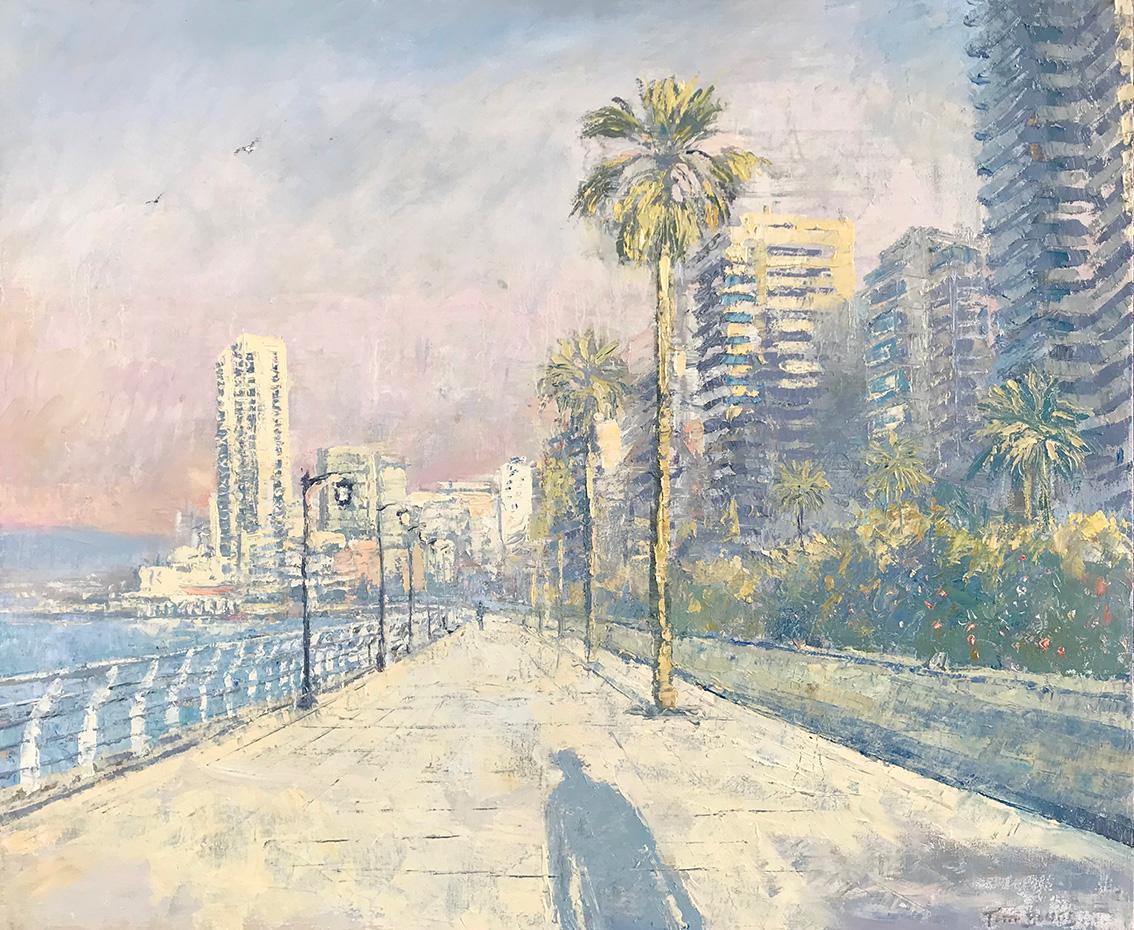 Tom Young's paintings often feature shadows