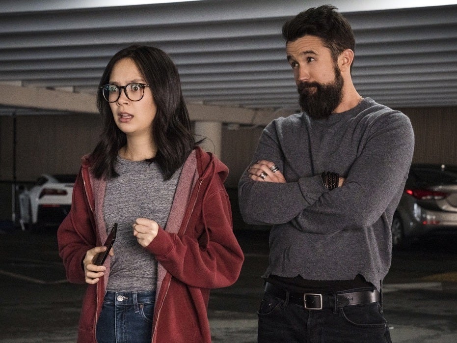 Charlotte Nicdao and Rob McElhenney in ‘Mythic Quest: Raven’s Banquet’