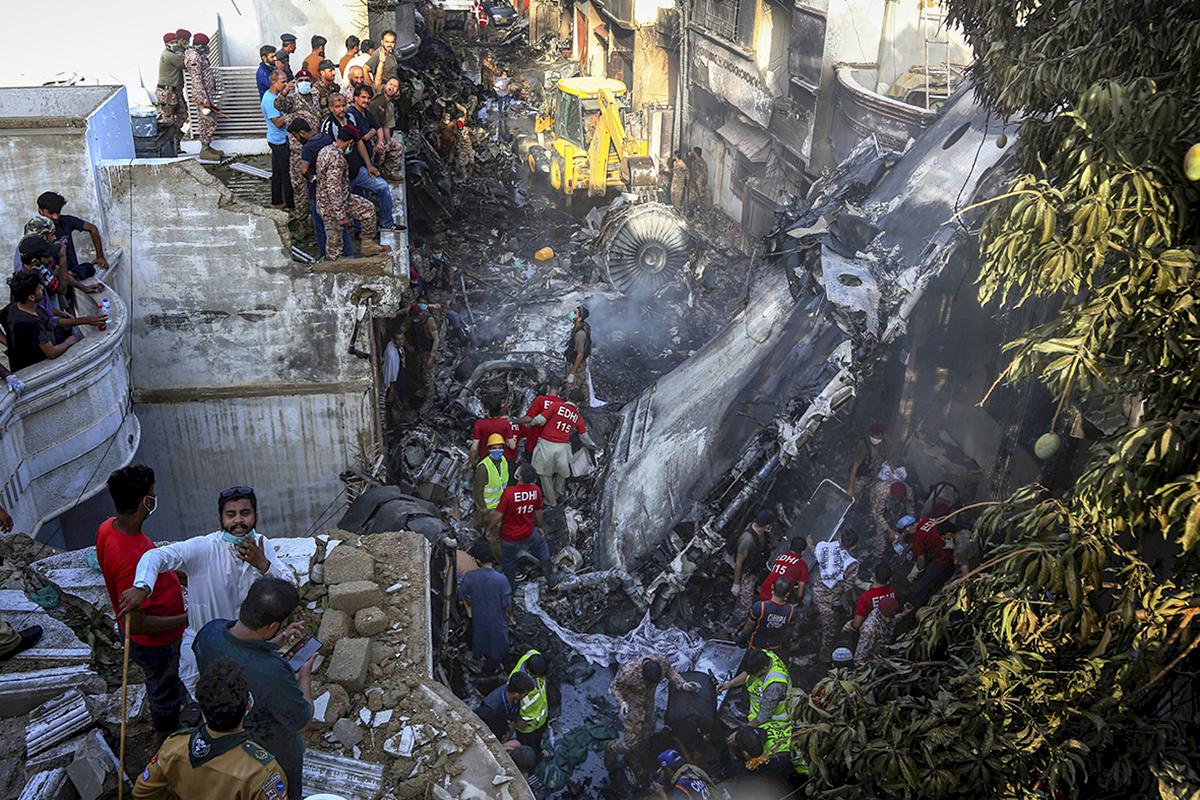 The Pakistan International Airlines plane carrying more than 100 passengers and crew crashed near the southern port city of Karachi in 2020