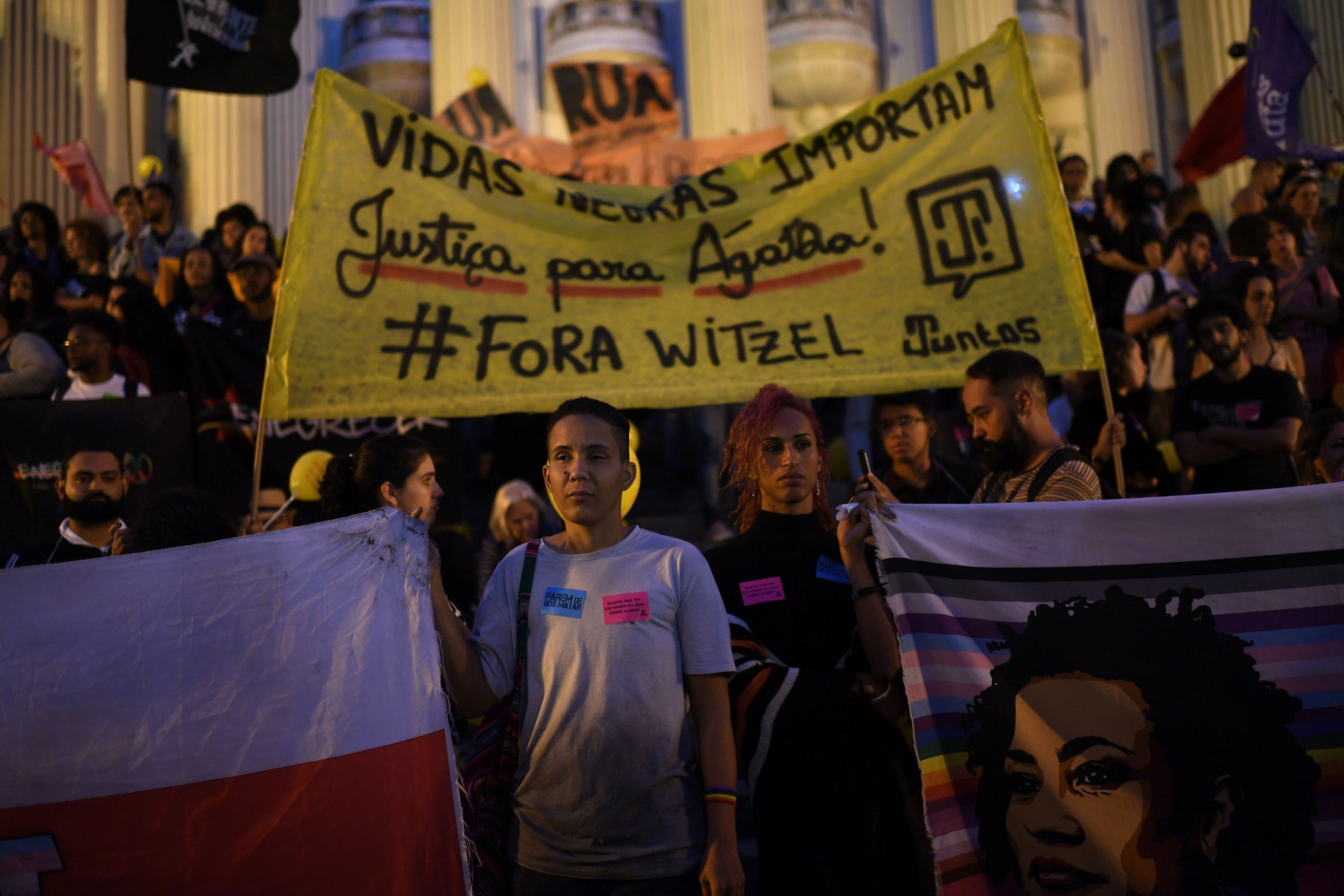 Protesters demonstrate against the killing of an eight-year-old child (AFP/Getty)