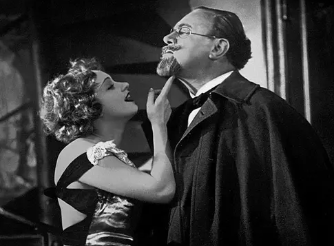 Marlene Dietrich and Emil Jannings in 'The Blue Angel'