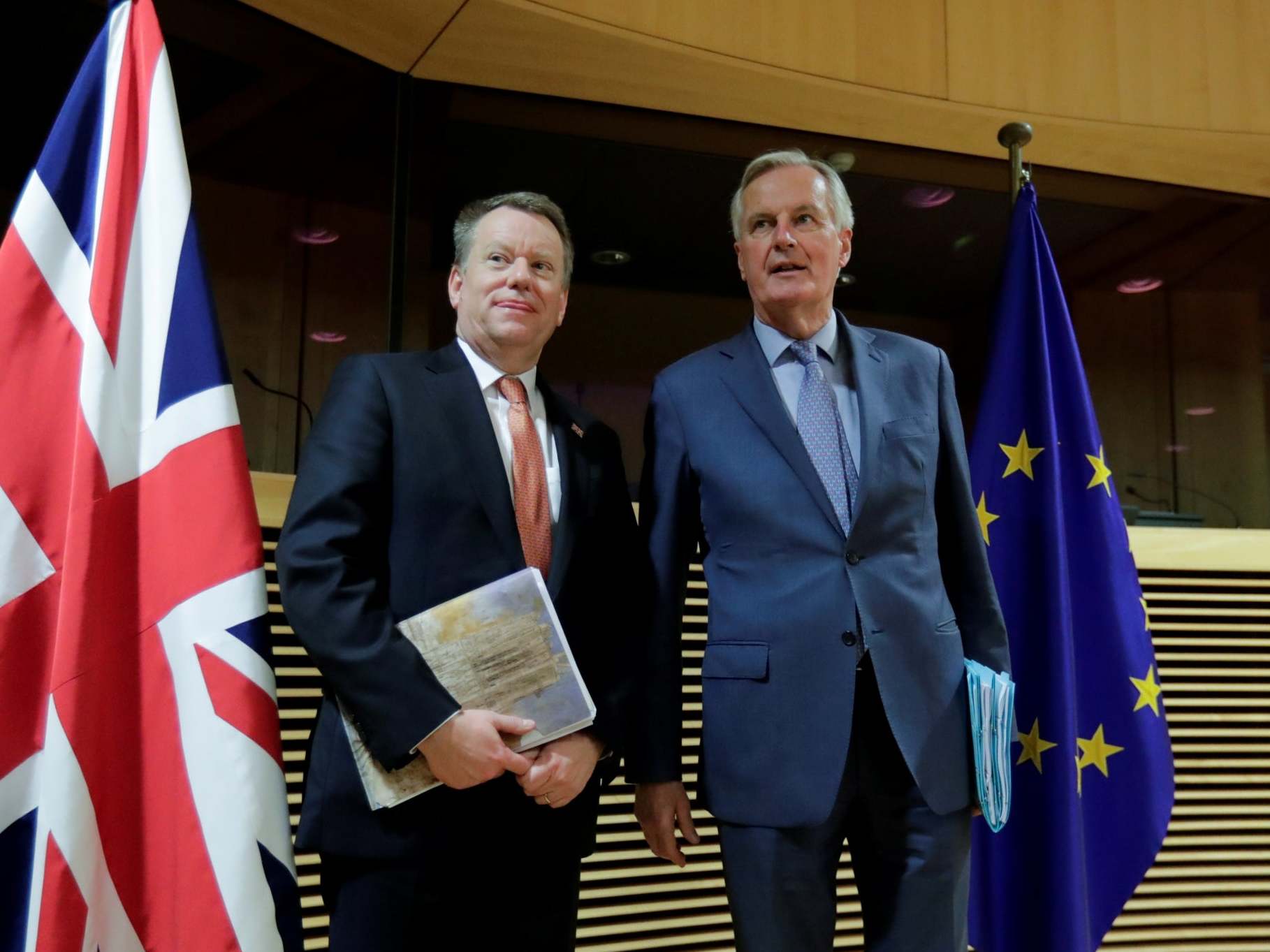 Chief Brexit negotiators David Frost and Michel Barnier