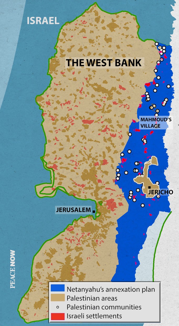 Map of the Occupied West Bank (courtesy of Peace Now)