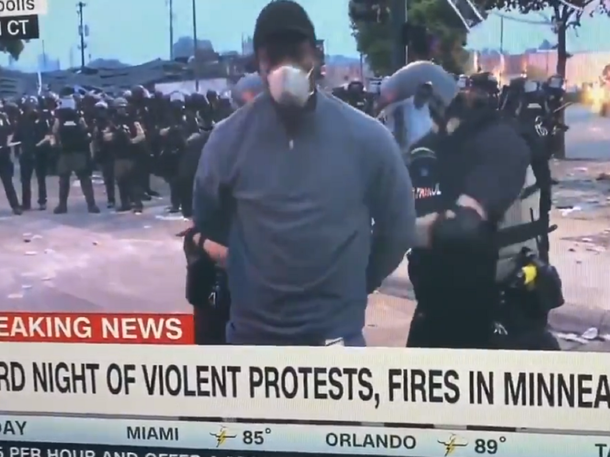Black CNN reporter arrested live on air while covering Minneapolis protests over George Floyd killing