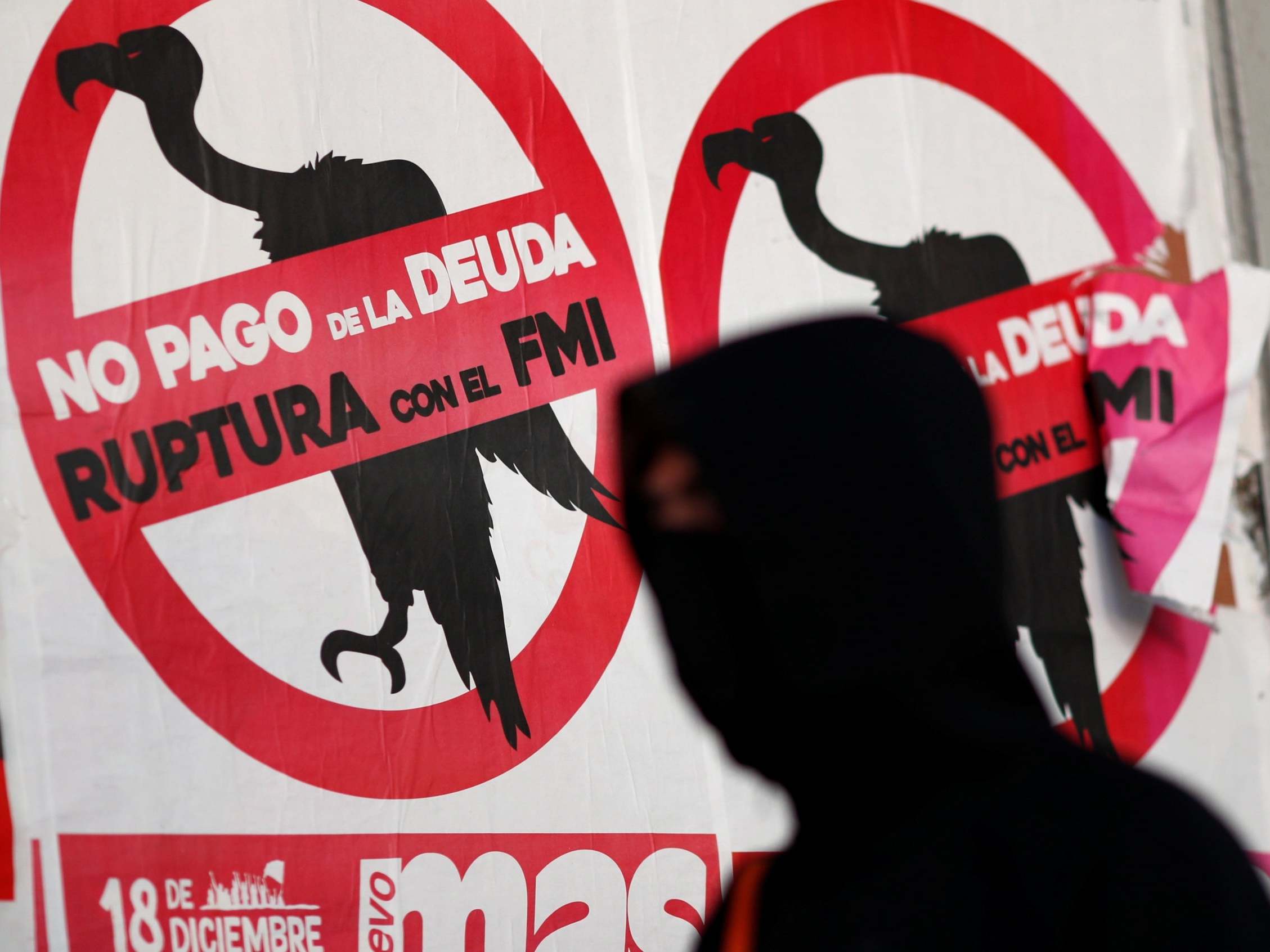 'No to the payment of the debt. Break with the IMF,' read posters in the streets of Argentina's capital